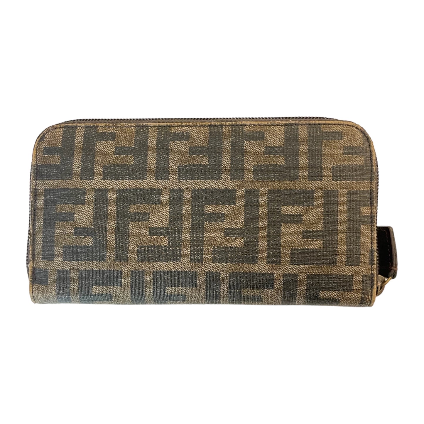 FENDI ZUCCA Print Long Zip Wallet