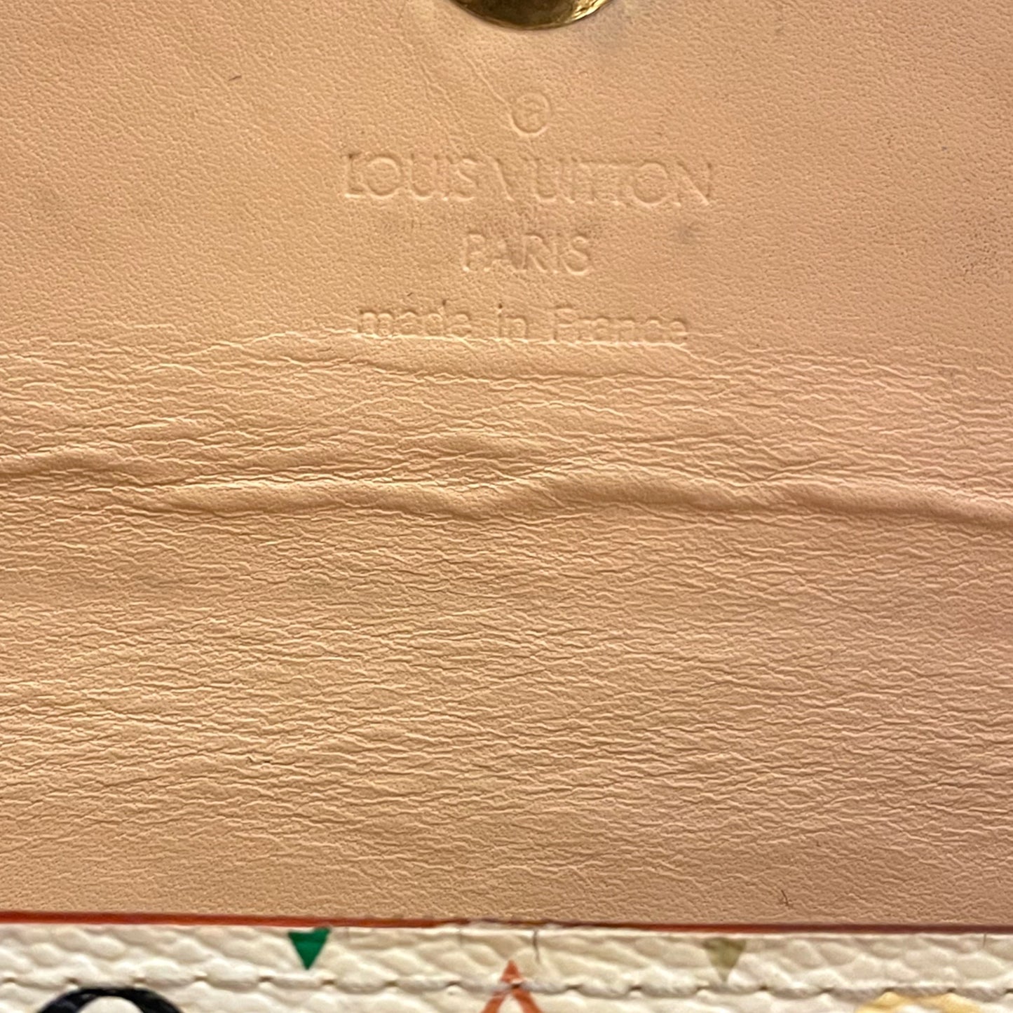 LOUIS VUITTON Paris Vintage Monogram Multicolor Sarah Wallet (White)