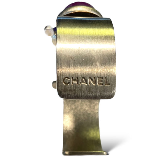 Chanel Vintage CC Logo Cluster Stone Cuff Circa 03’ - photo 2 of 8