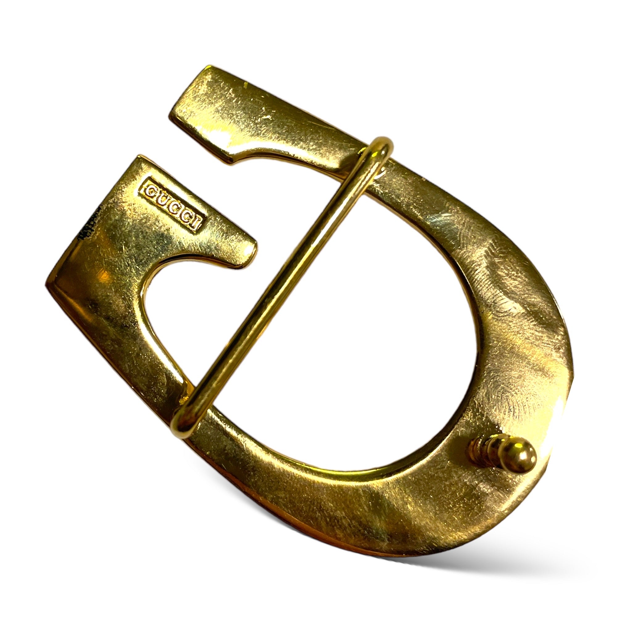 GUCCI Vintage Leather Belt with Removable Gold-Tone G Buckle |Size: 70/28|
