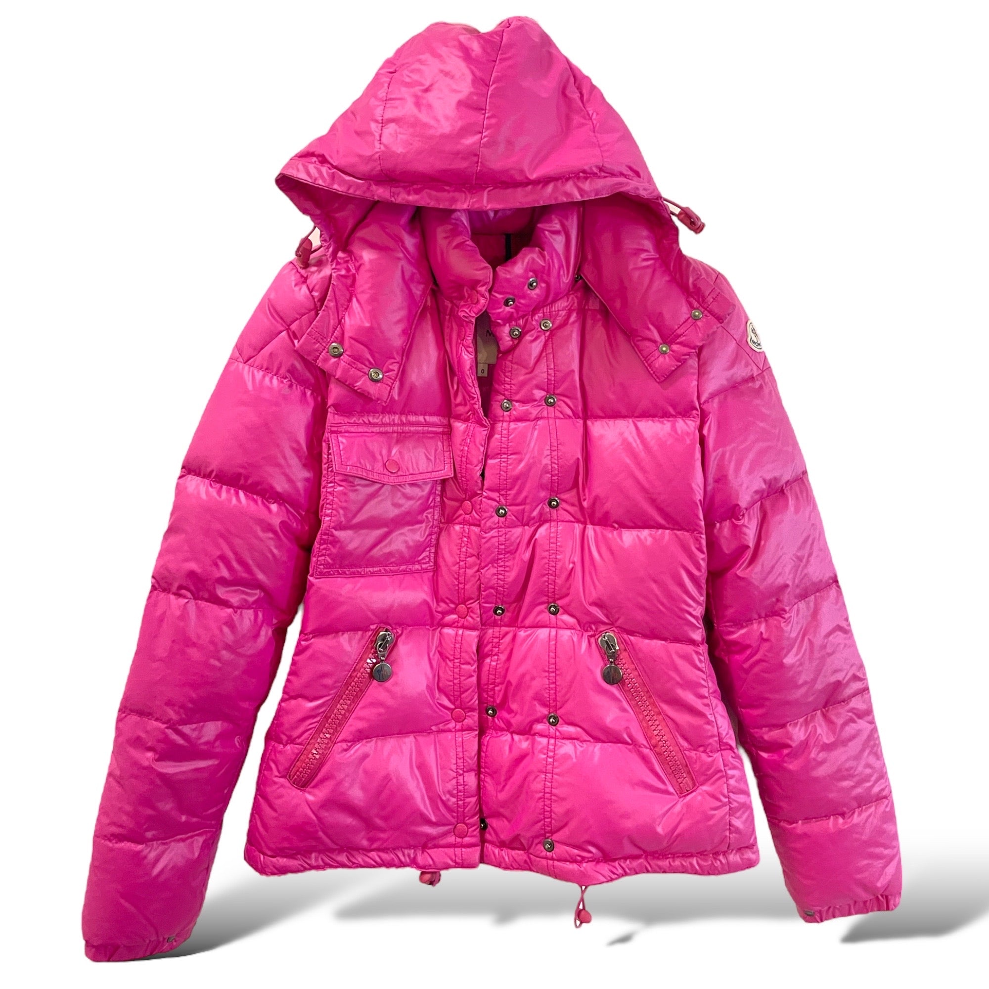 AUTHENTIC MONCLER Tessuto Down Puffer Jacket with Detachable Zip Hood |Size: 0|