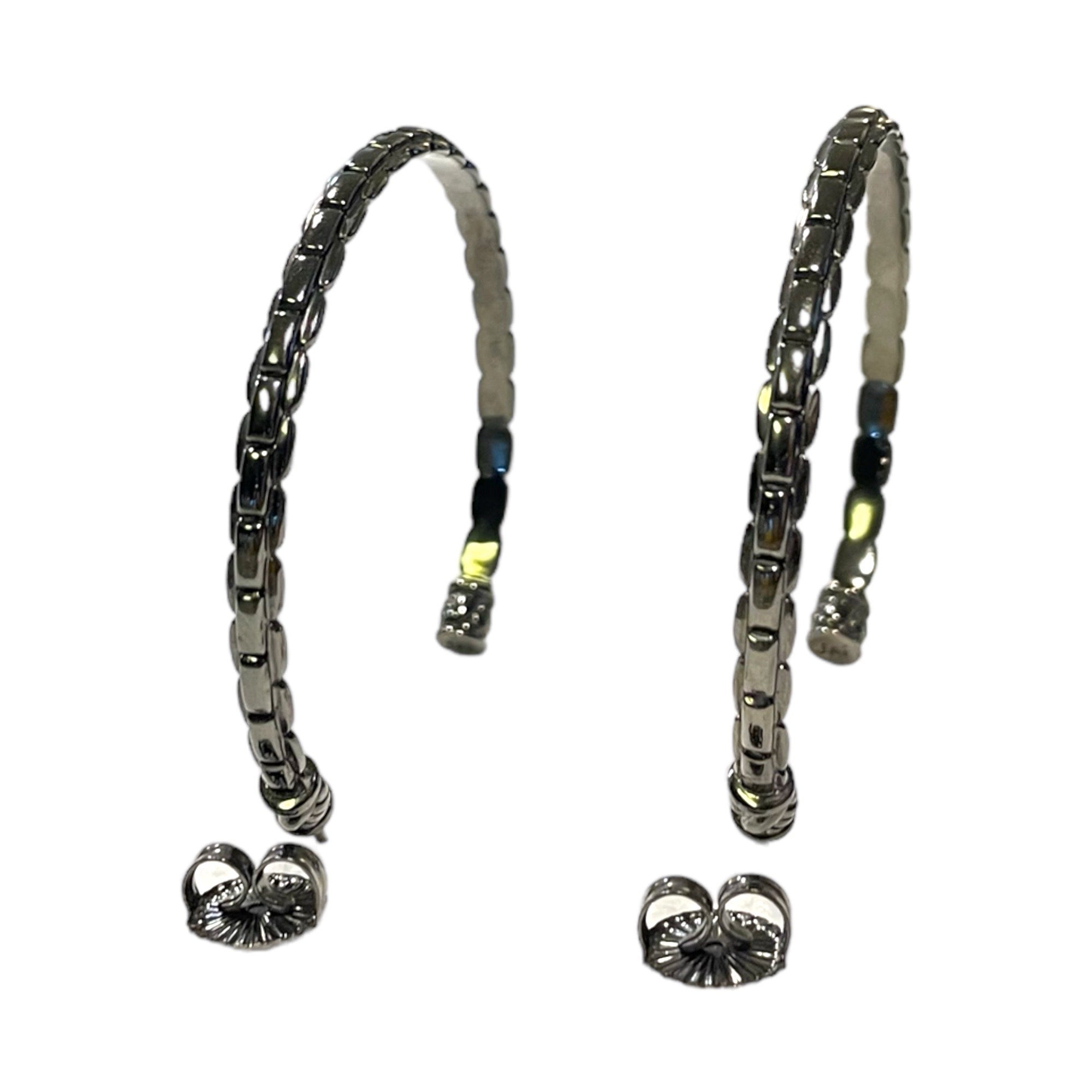 JOHN HARDY x JAI .925 Pewter Tone Large Hoop Earrings