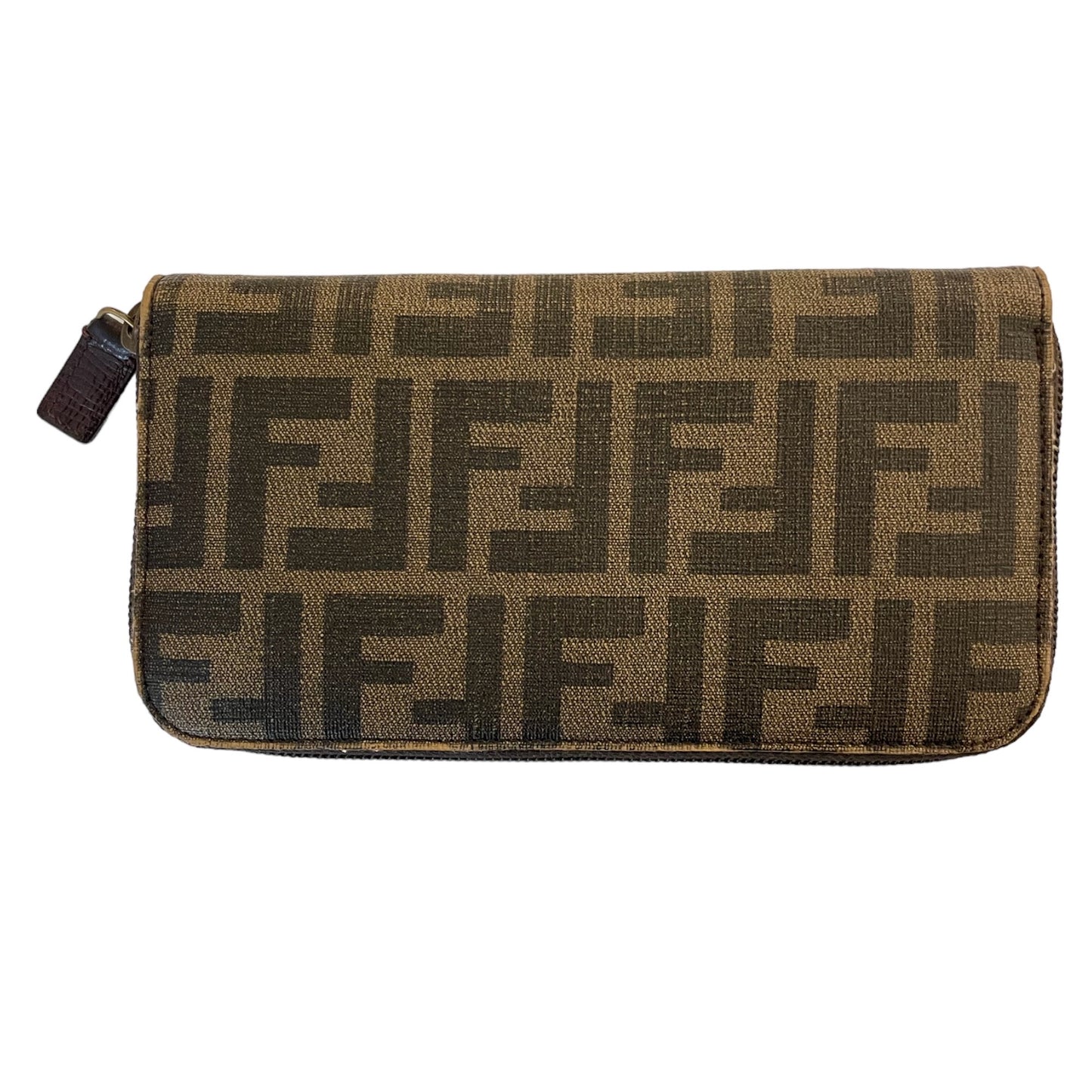 FENDI ZUCCA Print Long Zip Wallet