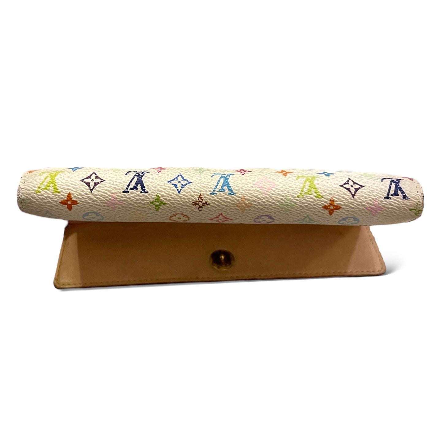 LOUIS VUITTON Paris Vintage Monogram Multicolor Sarah Wallet (White)
