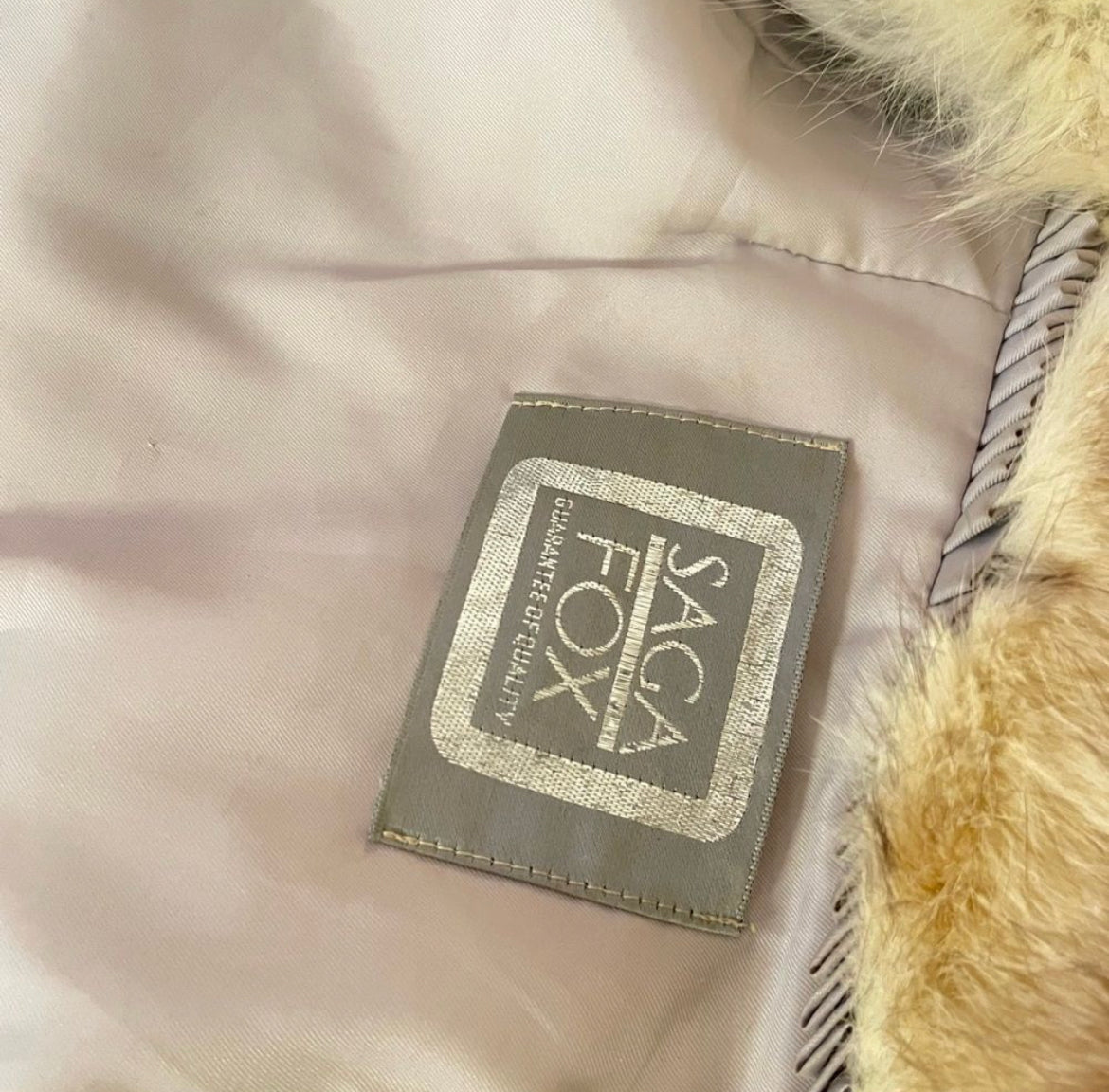 SAGA FURS |Size:Small| Genuine Fox Fur Coat