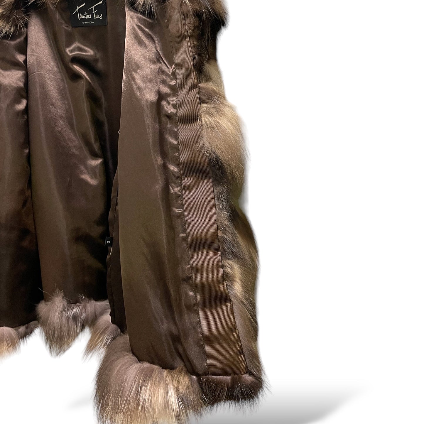 TSONTOS Custom Made STUNNING Multi-Color Fox Fur Coat
| Size: Small |