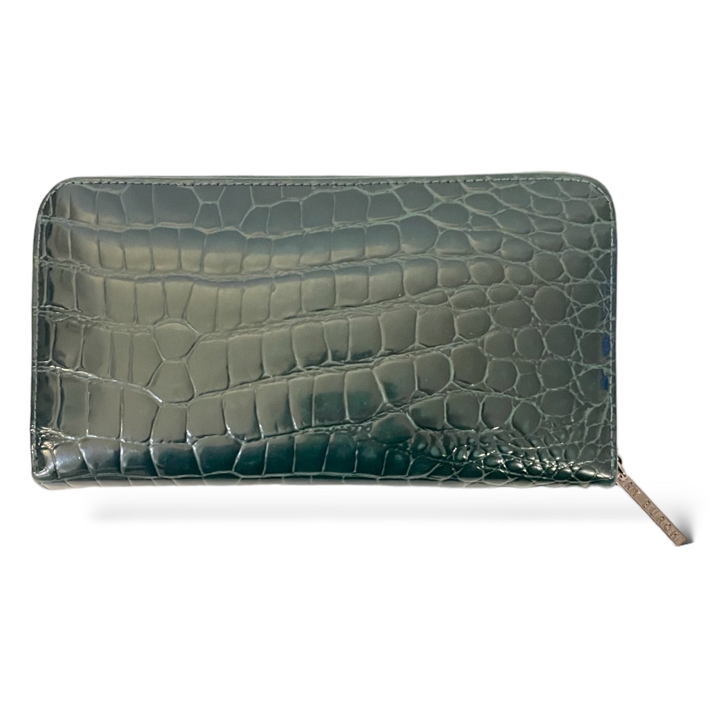 TORY BURCH Long Crocodile Embossed Zip Wallet