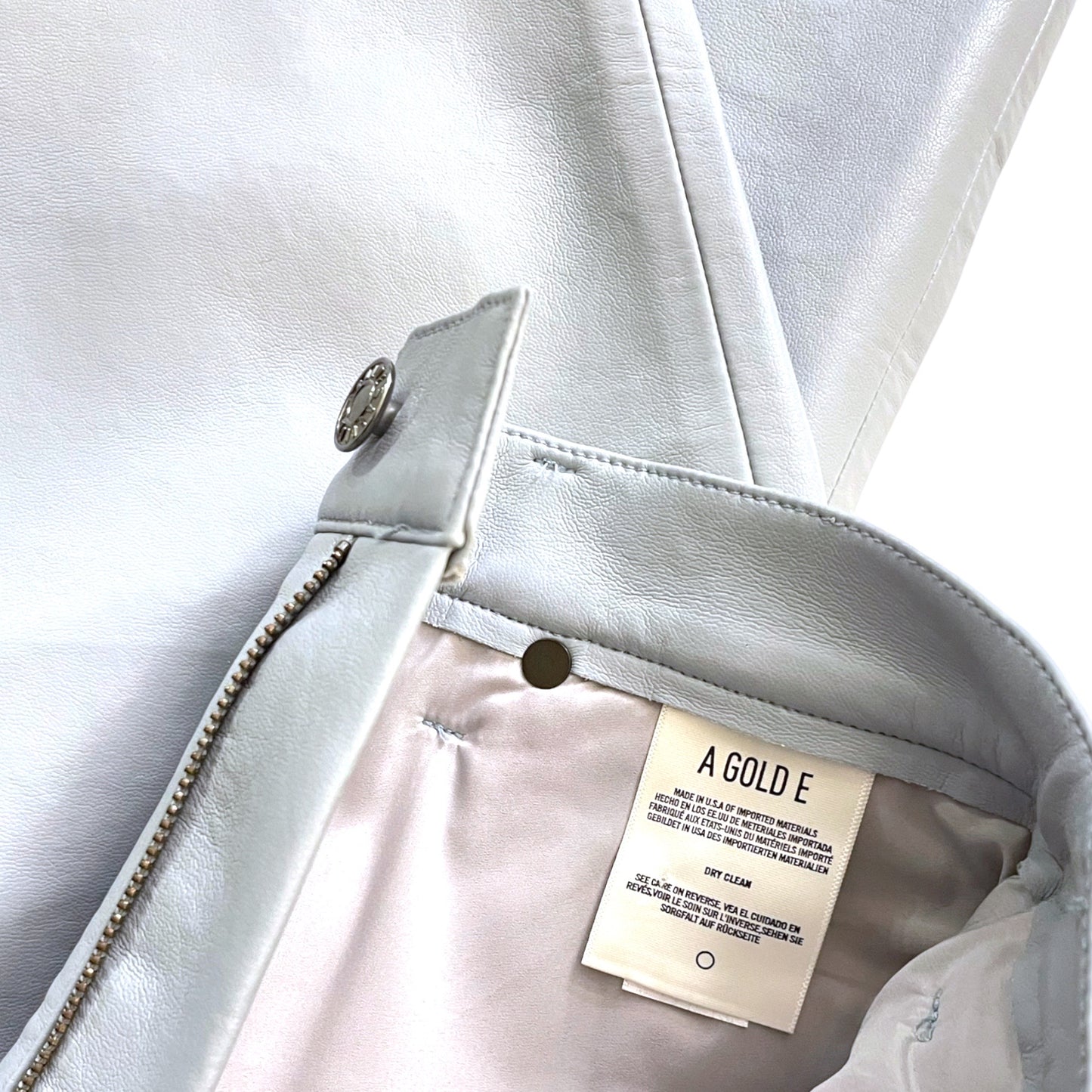 AGOLDE Straight Leg Periwinkle Colored Leather Pants |Size: XS|