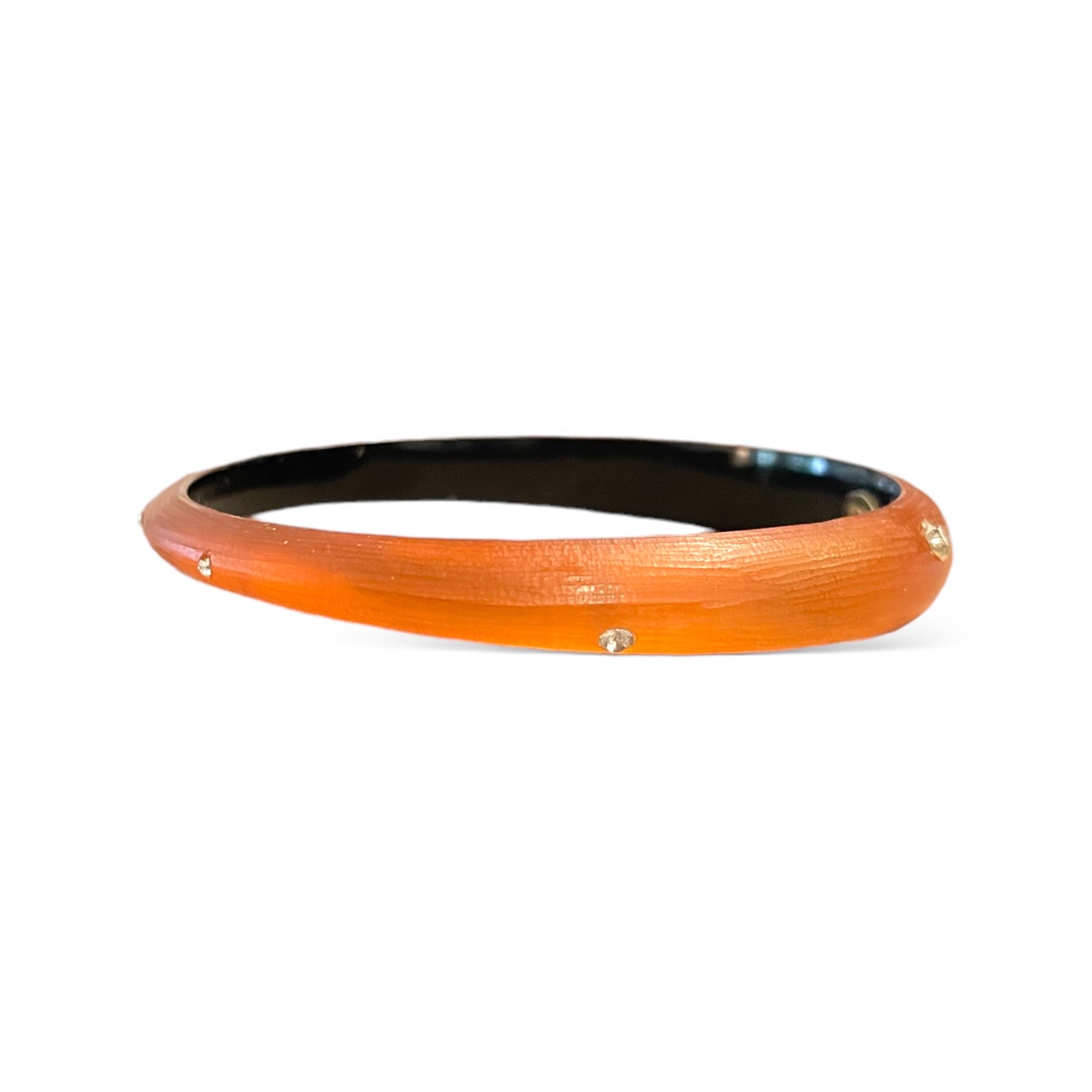 ALEXIS BITTAR Hand Crafted Lucite & Crystal Encrusted Bangle