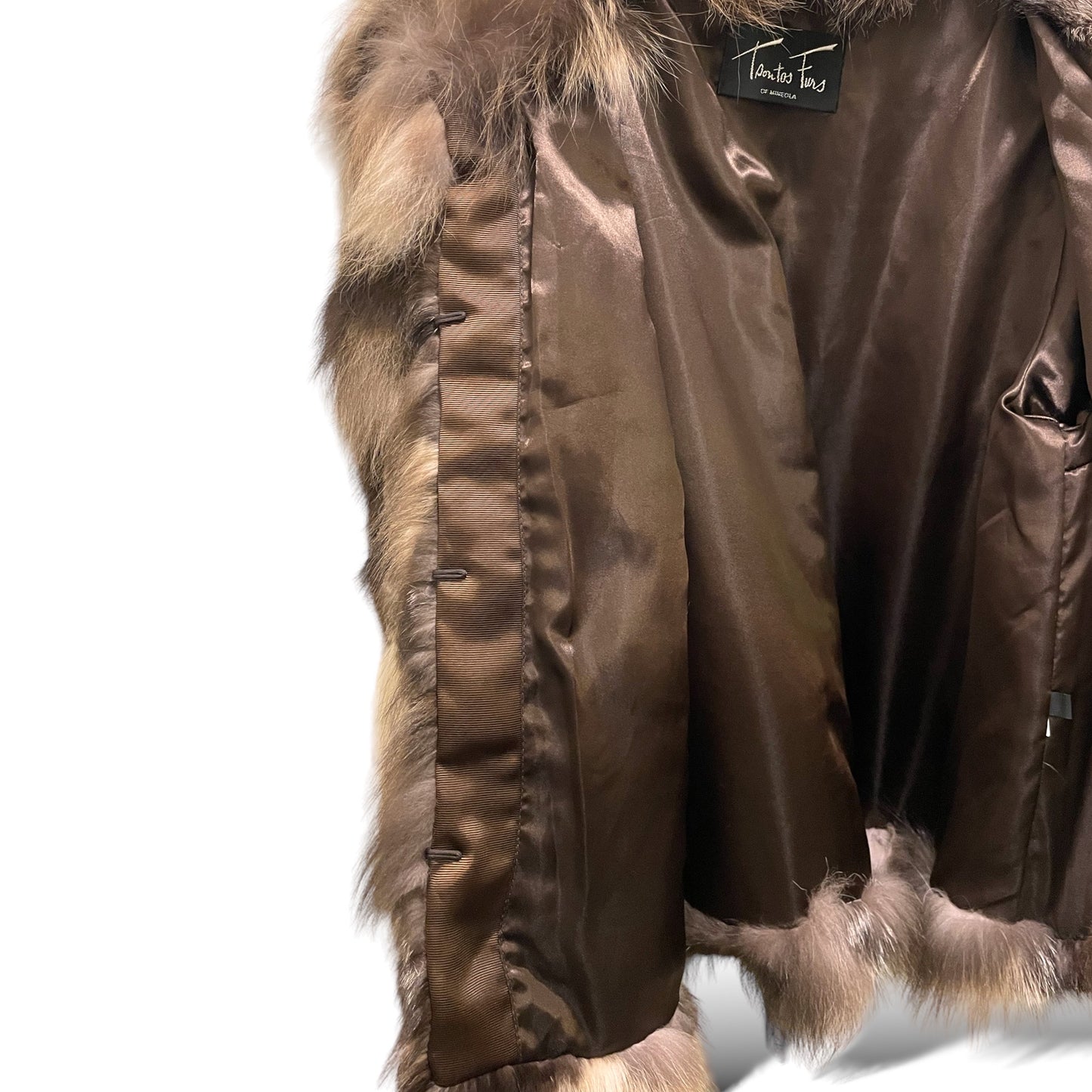TSONTOS Custom Made STUNNING Multi-Color Fox Fur Coat
| Size: Small |