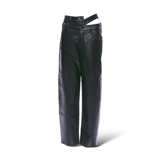 AGOLDE Wide Leg Black Leather Pants
|Size: S|