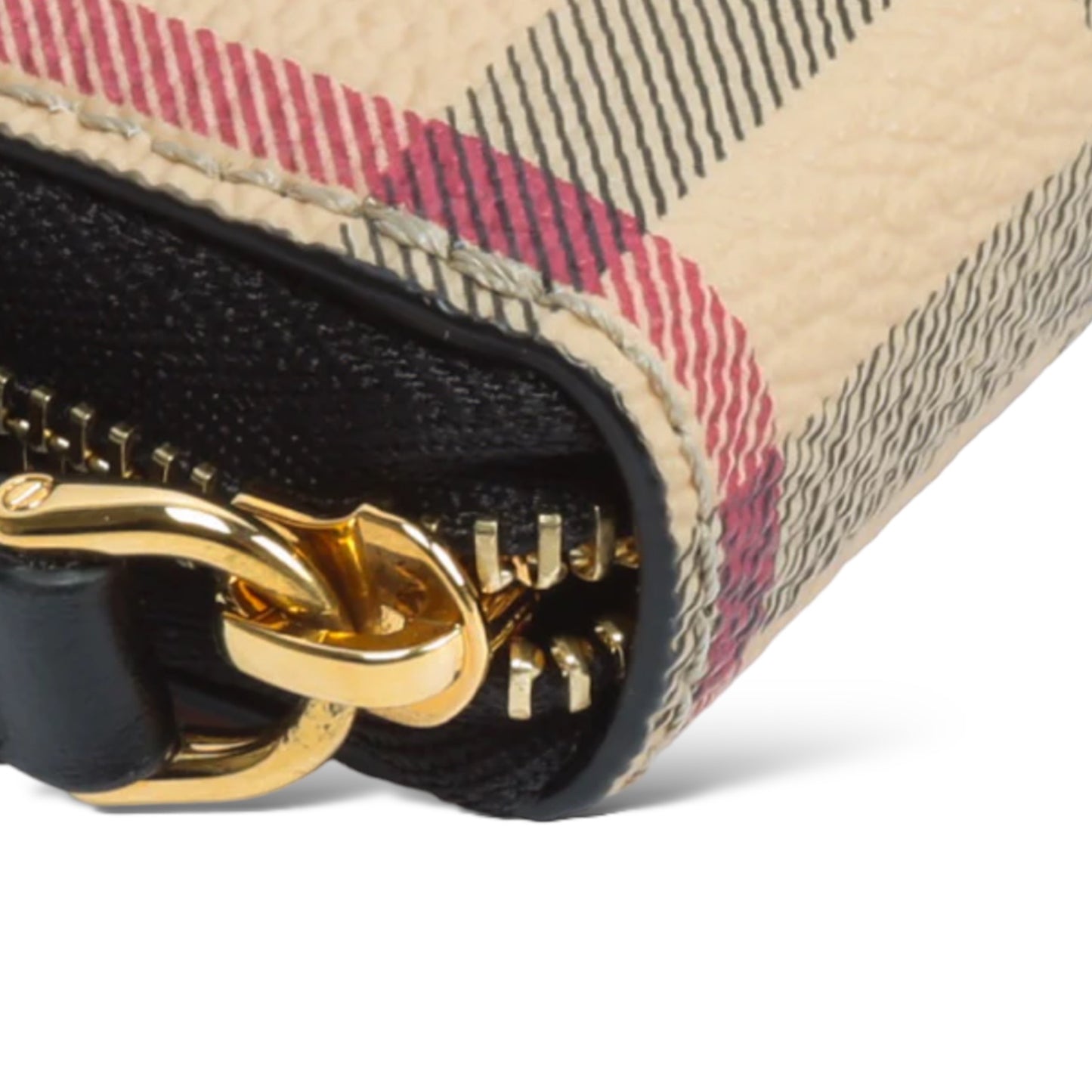 BURBERRY Haymarket Zip Around Wallet