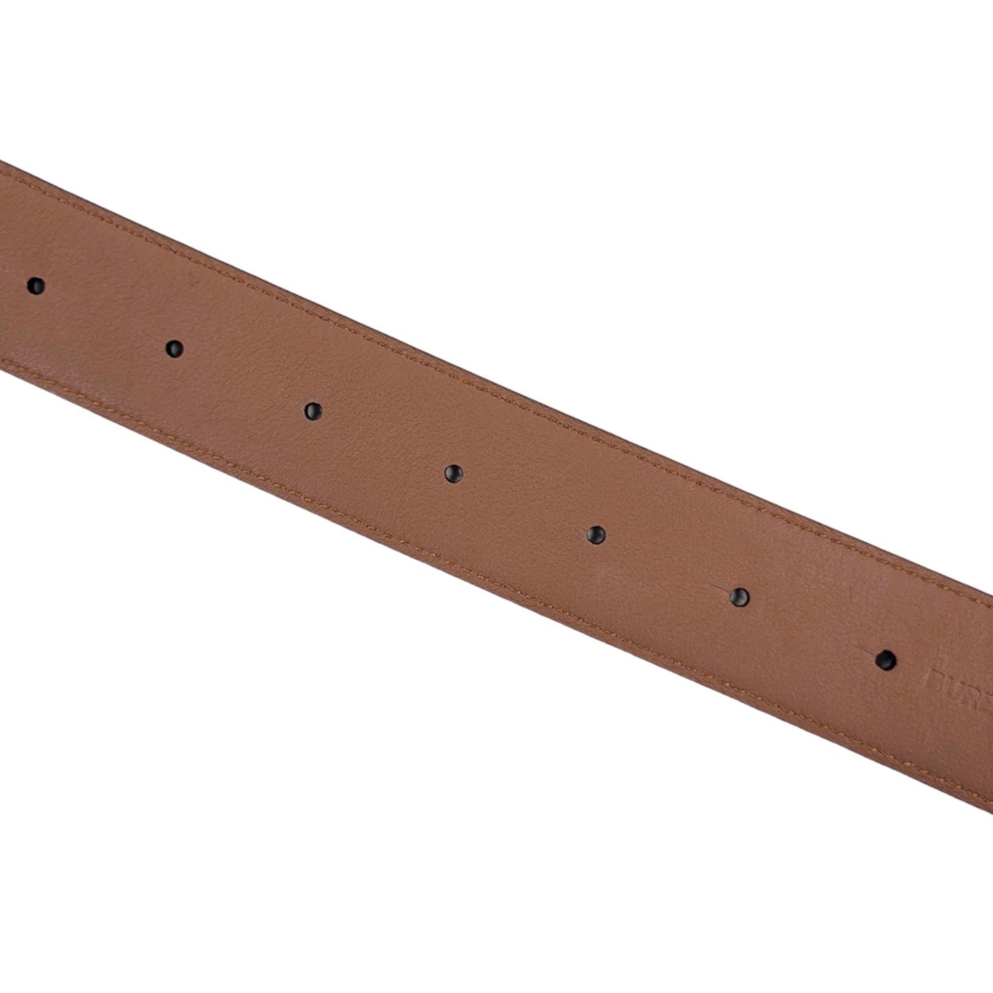 Burberry Gold-Tone TB Logo Buckle Reversible Black/Brown Leather Belt (SMALL)