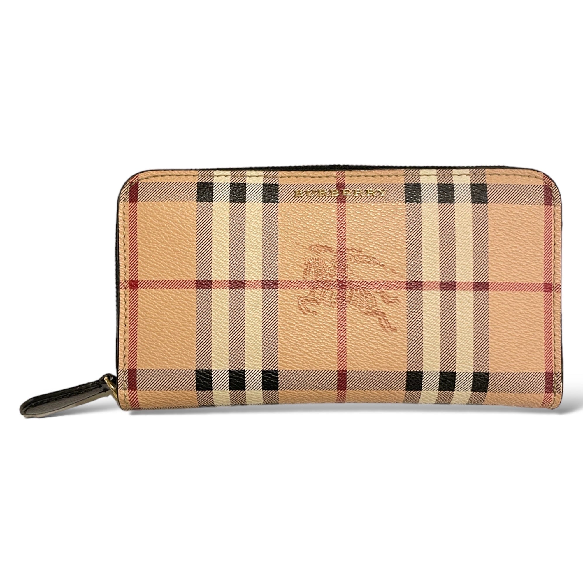 BURBERRY Haymarket Zip Around Wallet