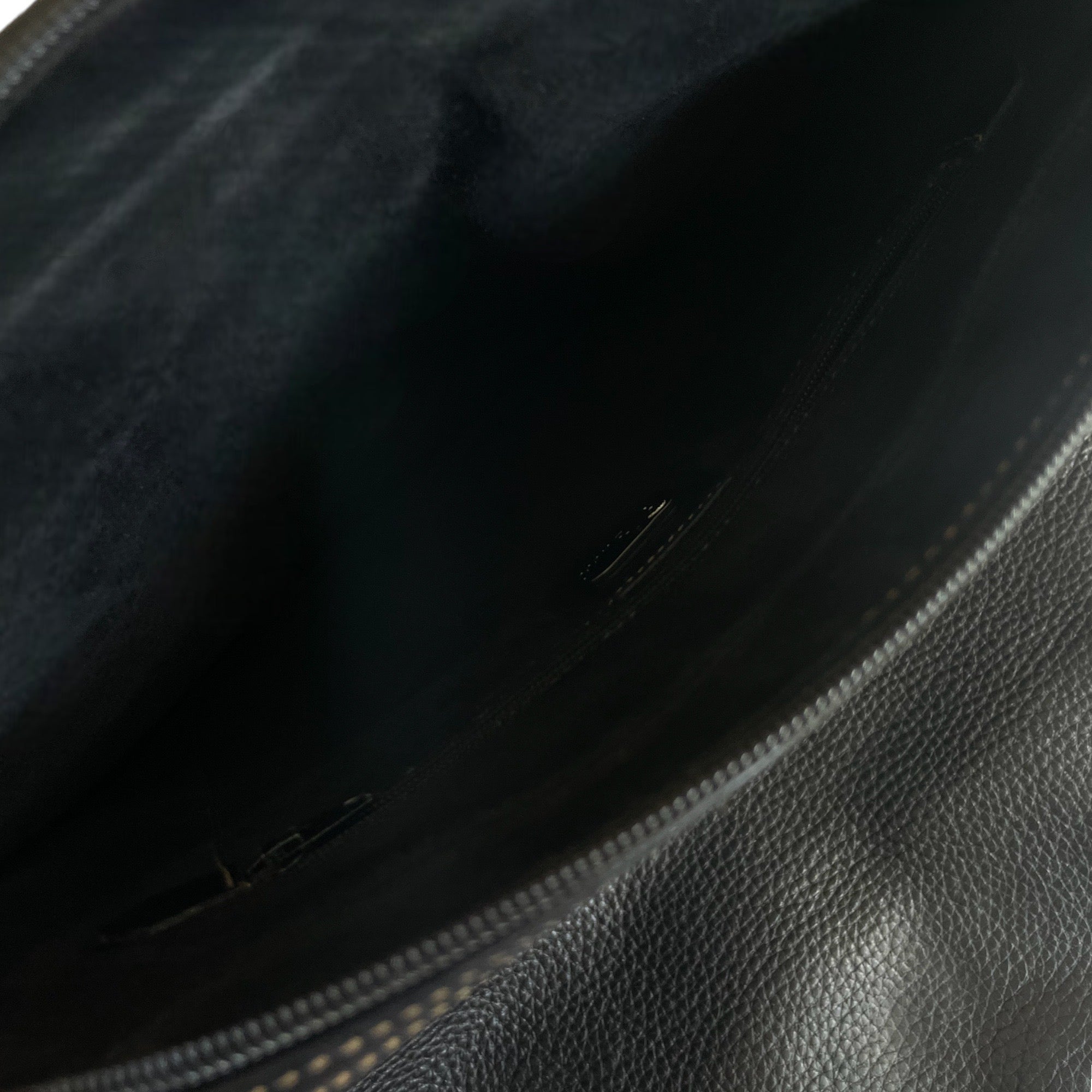 GUCCI Vintage Dark Navy Blue Leather Messenger Bag