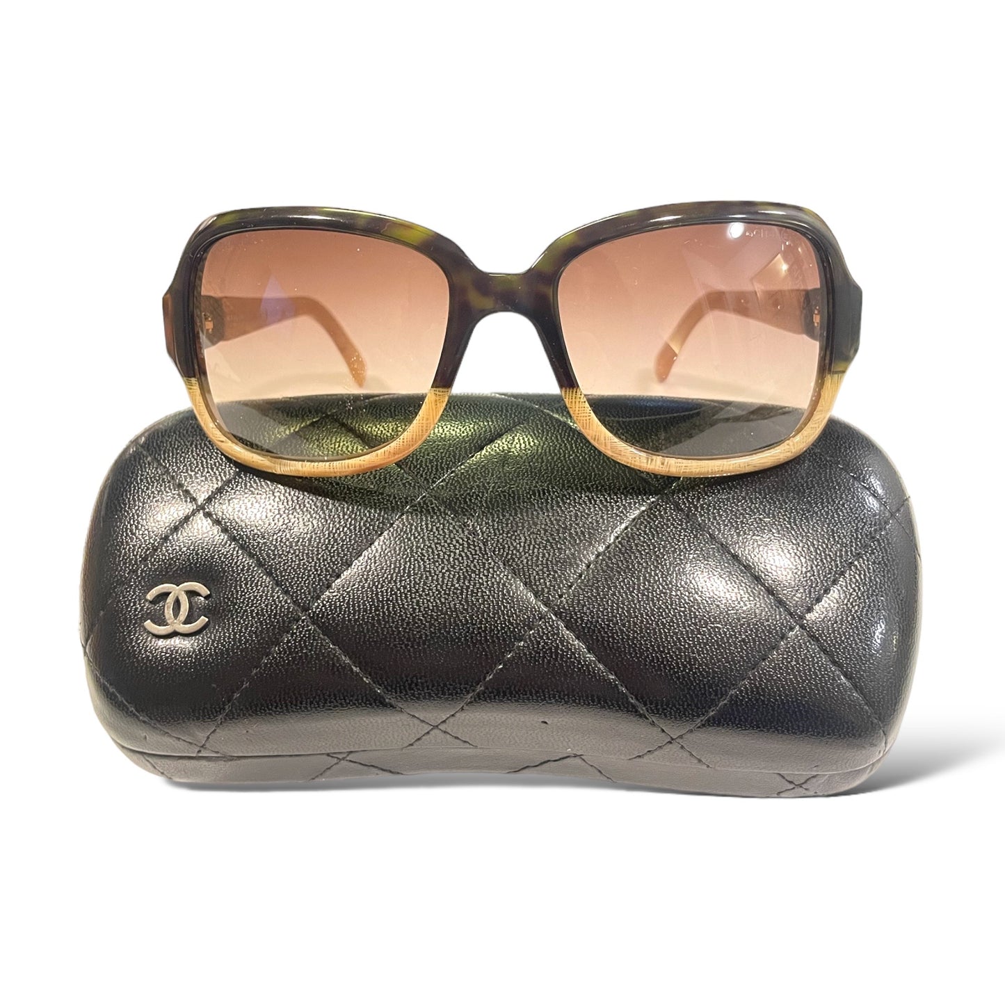 Chanel Havana Beige with CC Interlocking Logo Women’s Sunglasses