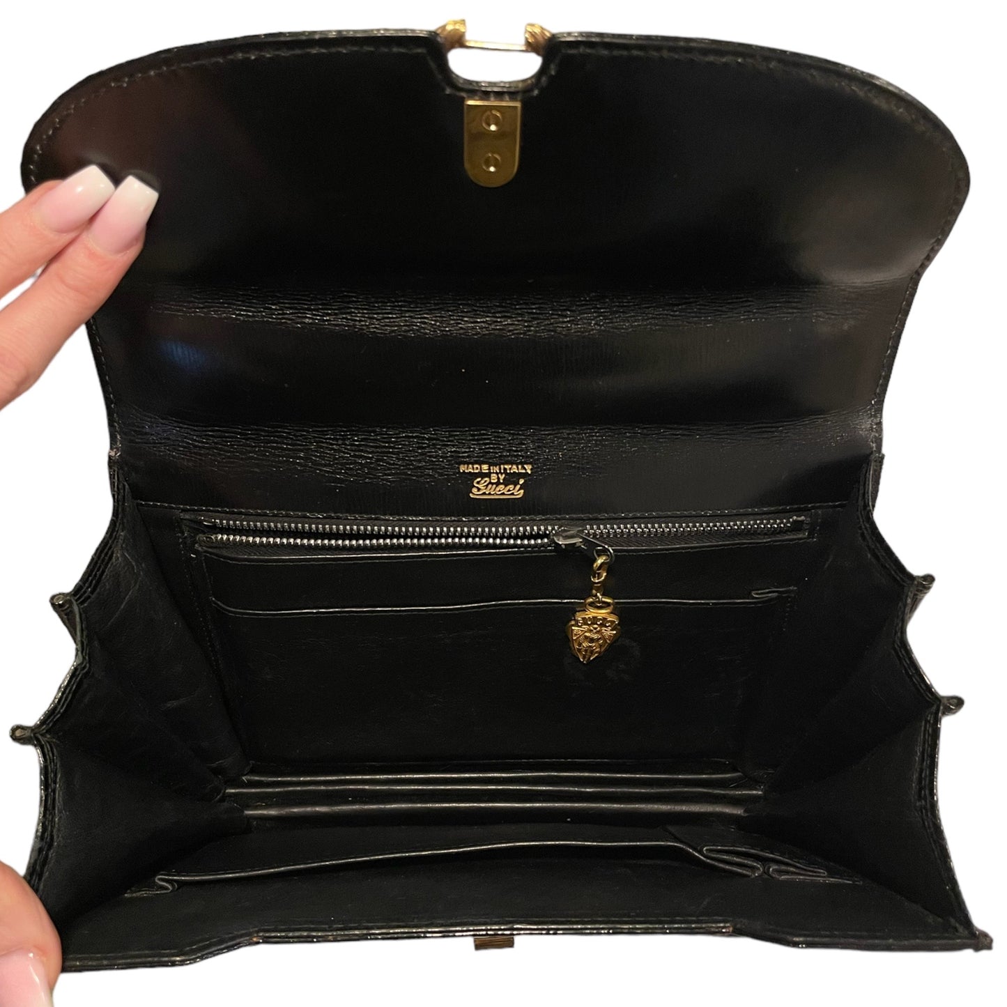 GUCCI Vintage SUPER RARE Crocodile Top Handle STUNNING Bag Circa 1950’s