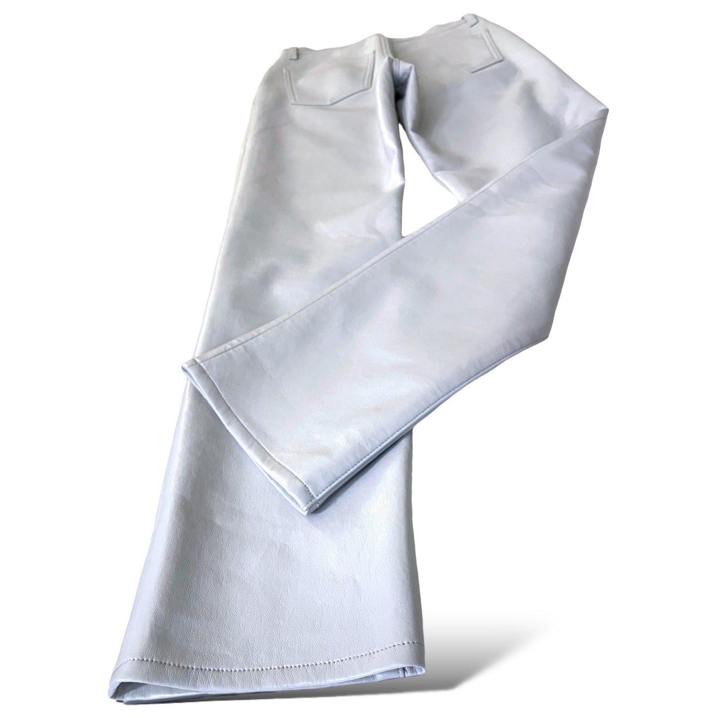 AGOLDE Straight Leg Periwinkle Colored Leather Pants |Size: XS|