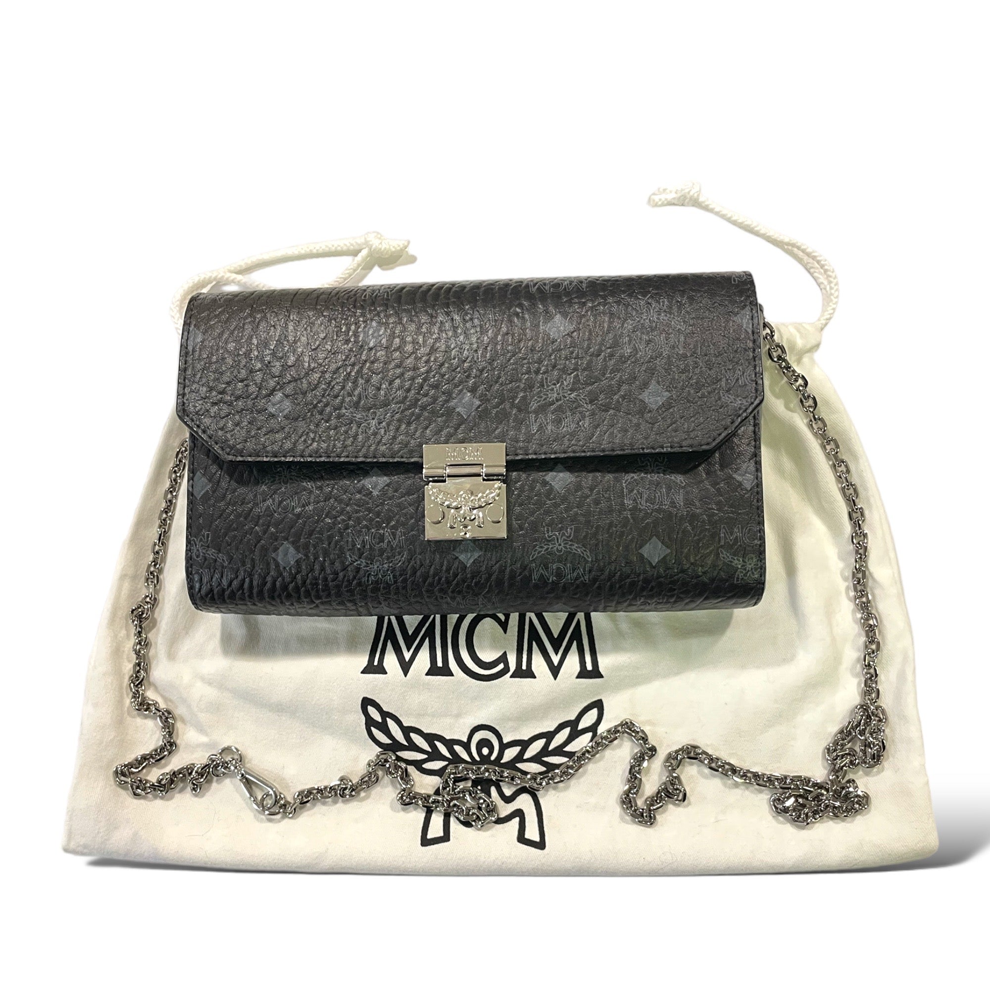 MCM Millie Visetos Flap Crossbody Bag