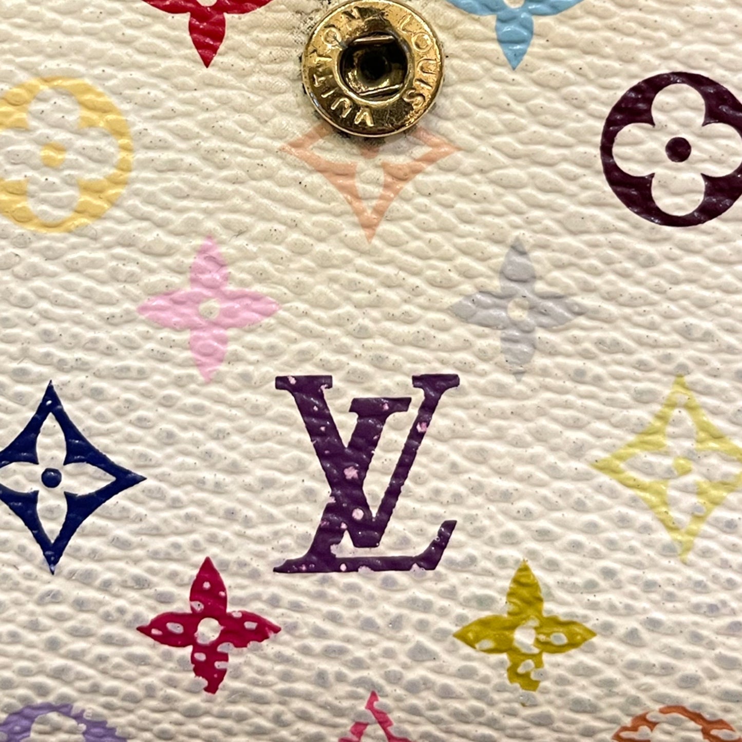 LOUIS VUITTON Paris Vintage Monogram Multicolor Sarah Wallet (White)