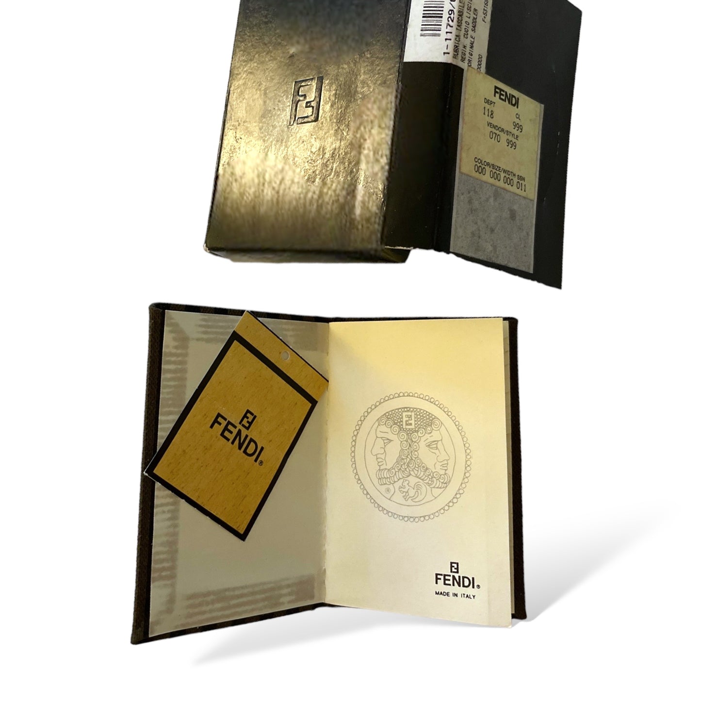 FENDI Vintage Pequin Stripped Address Book (ALL original packaging)