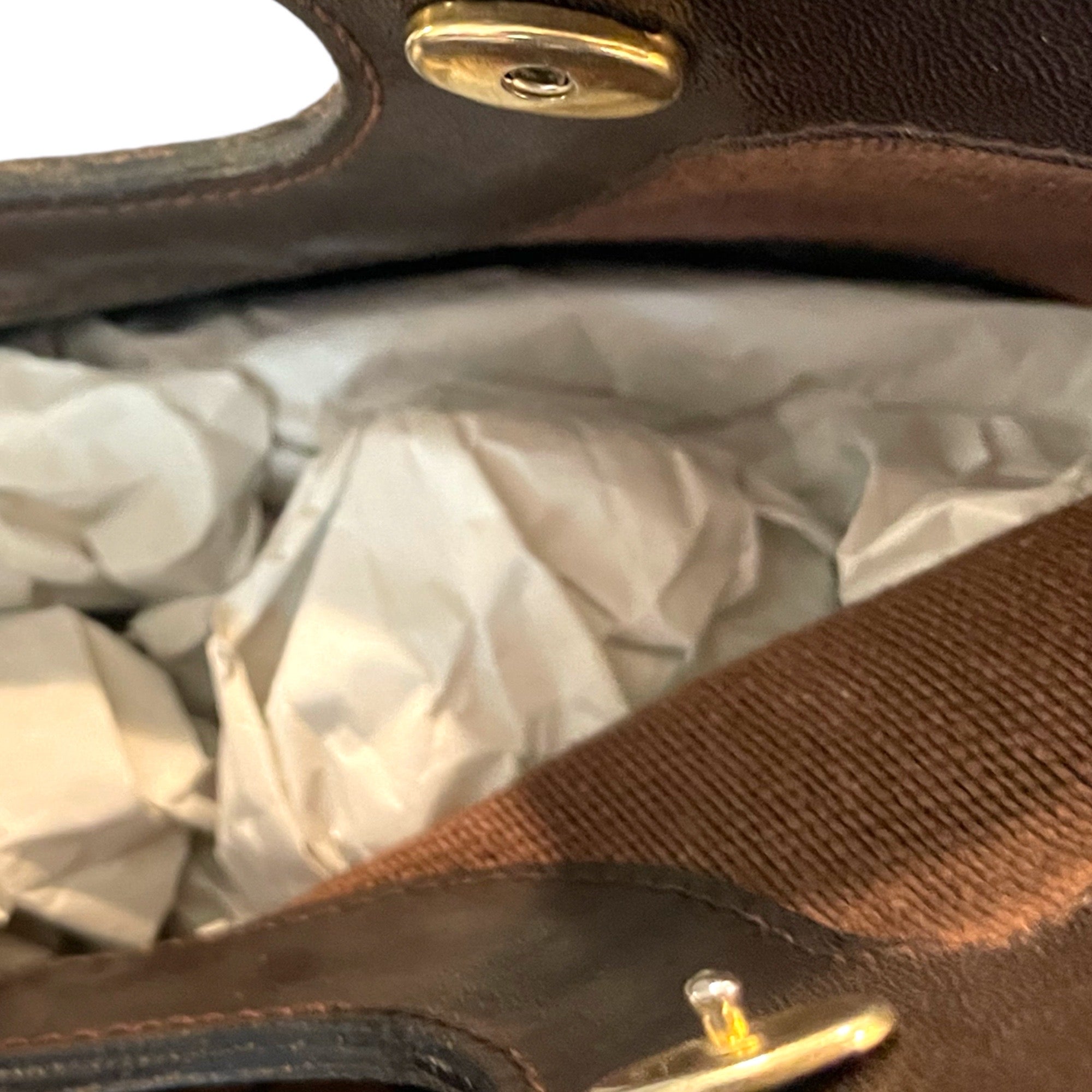 SALVATORE FERRAGAMO Vintage Suede Logo Clutch Bag/Tote with Leather Trim