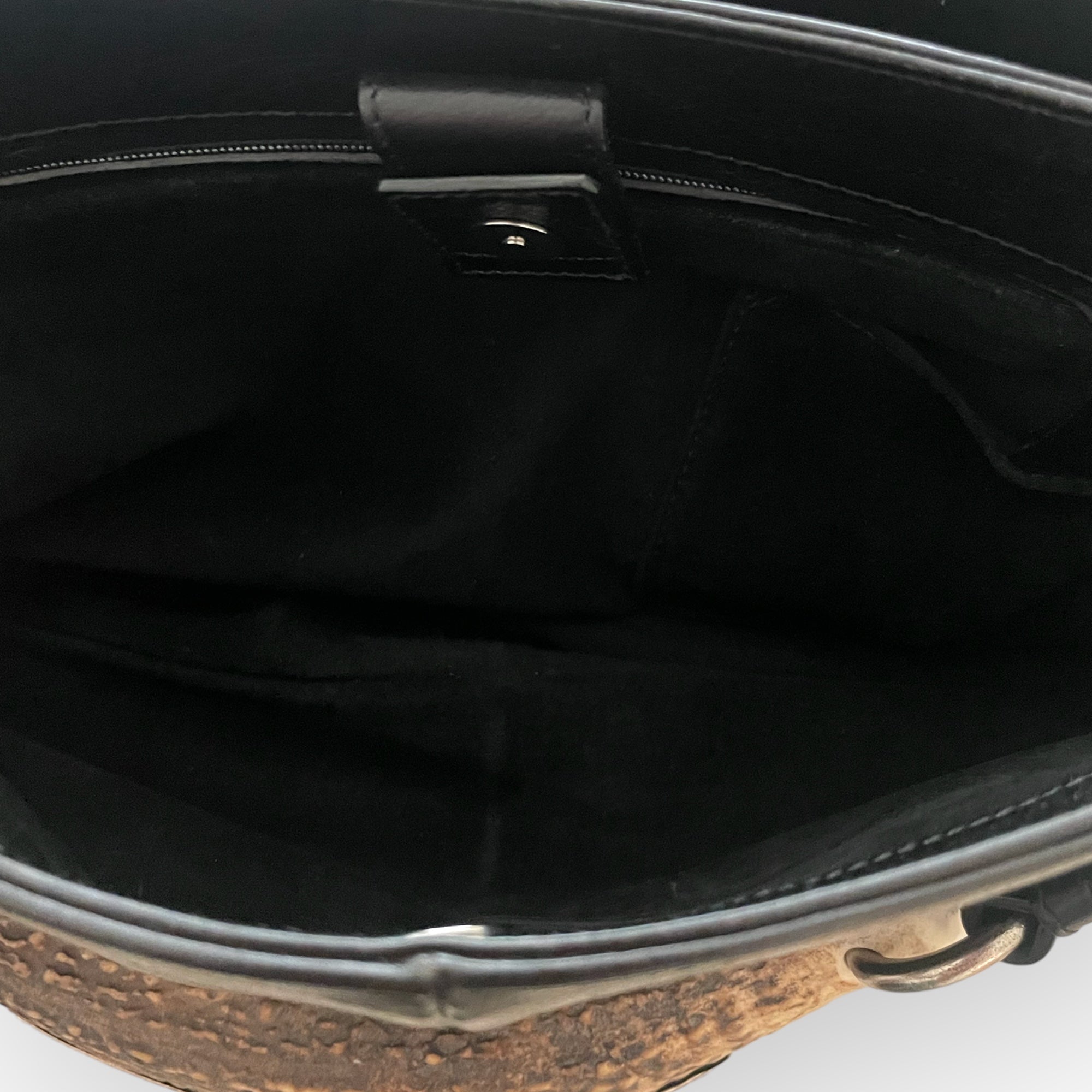 YVES SAINT LAURENT Tom Ford Deer Antler Style Black Leather Purse