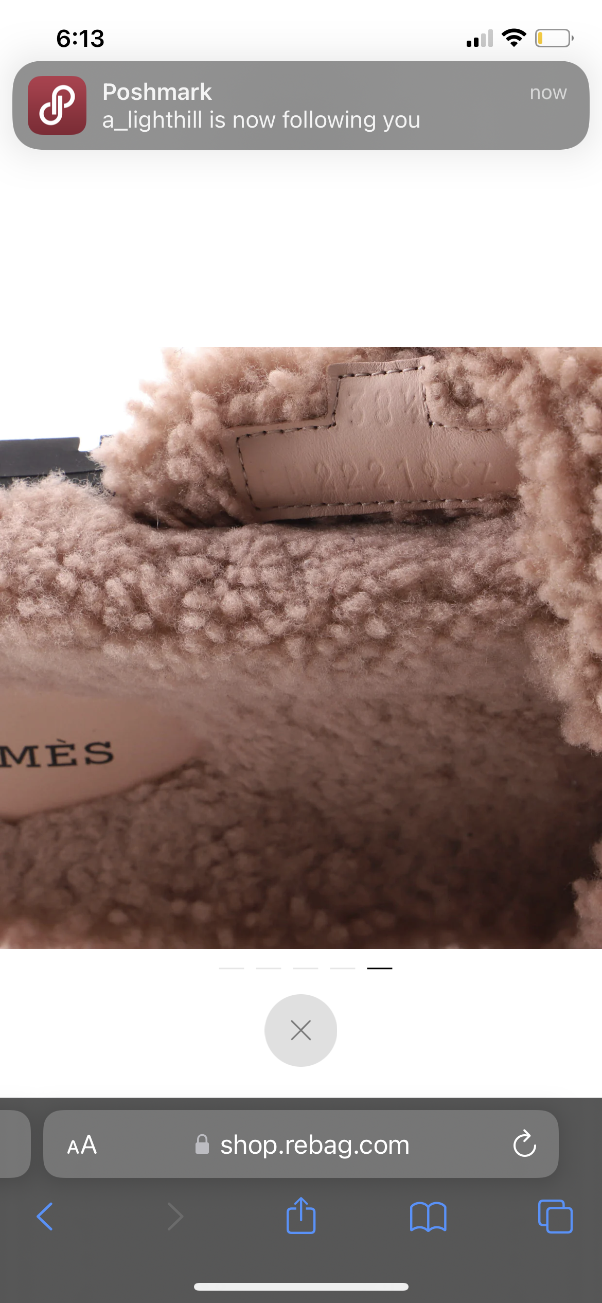 HERMÈS Woman’s Chypre Shearling Sandals |Size: US 8.5 | IT 38.5|