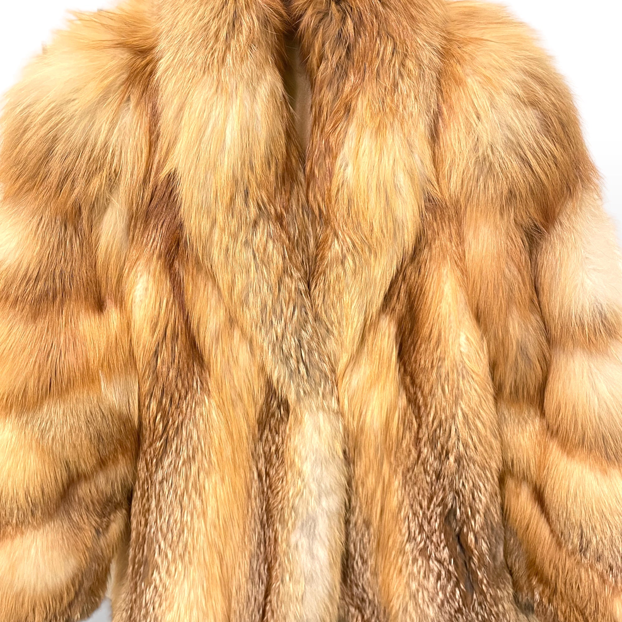 STUNNING Custom Made RED Fox Fur Coat |Size:8| Made in Hong Kong