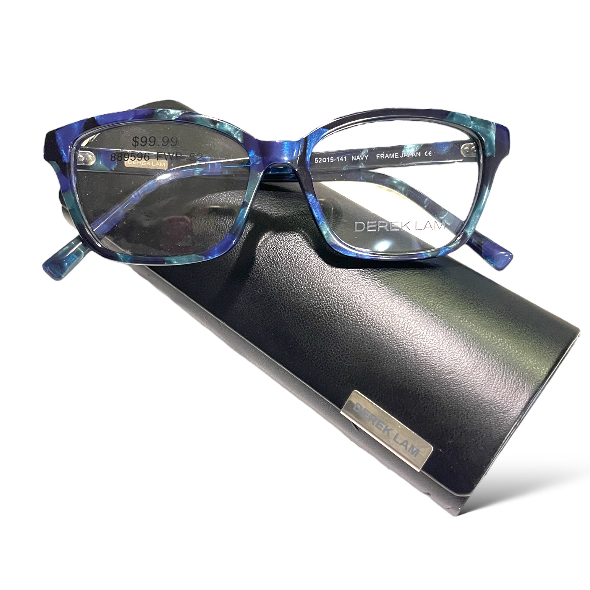 DEREK LAM Navy Tortoise Eyeglass Frames Made in Japan