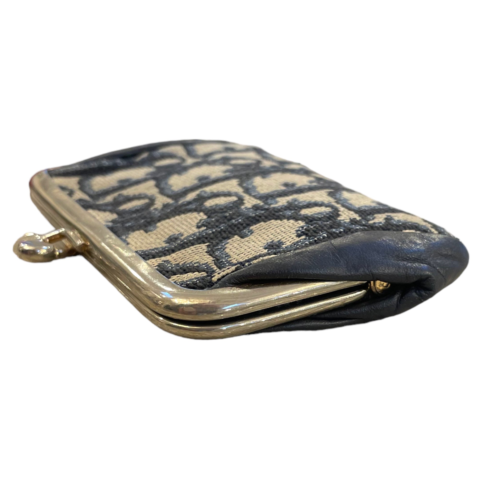 CHRISTIAN DIOR Classic Blue Diorissimo RARE😍 Vintage Kiss Lock Coin Purse