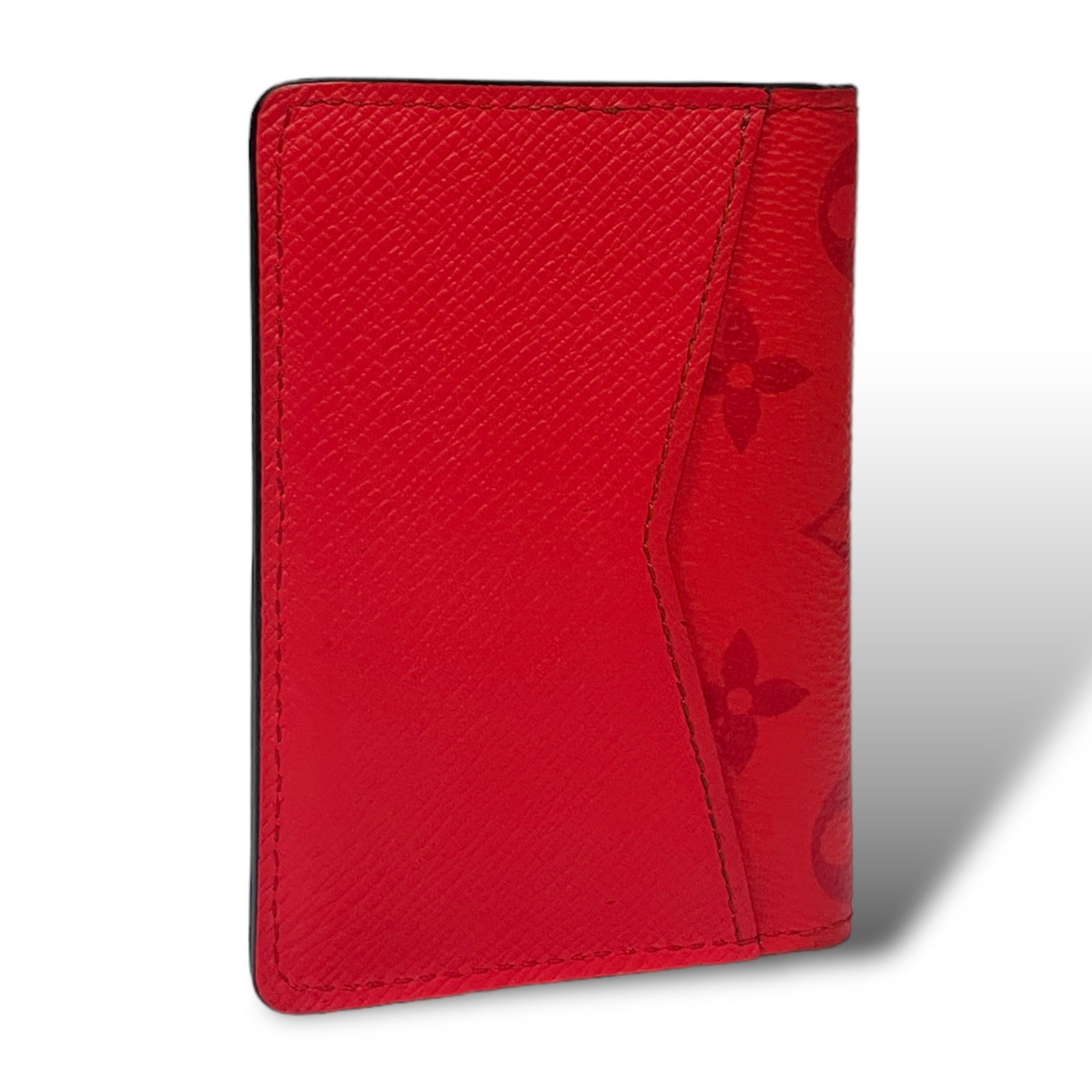 Louis Vuitton Fire Red Taigarama Monogram Pocket Organizer