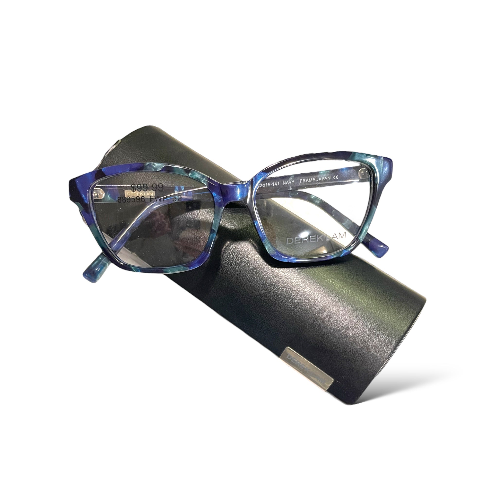 DEREK LAM Navy Tortoise Eyeglass Frames Made in Japan