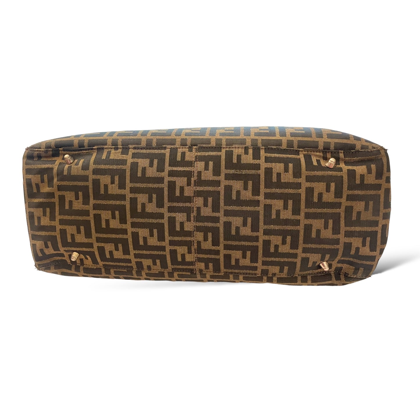 FENDI ZUCCA Print LARGE Vintage Twin Tote