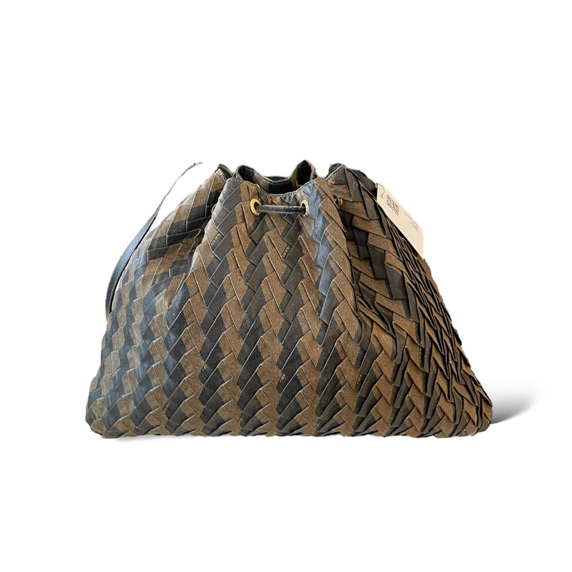 FENDI Vintage Pequin Woven Design Crossbody/Sling/Shoulder Bag