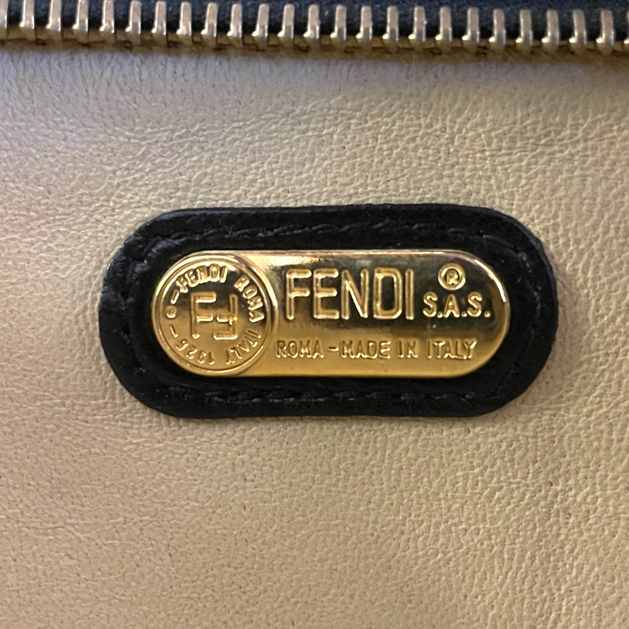 FENDI Vintage Black Suede 2-Way Tote/Crossbody with FF Motif Hardware at Handles