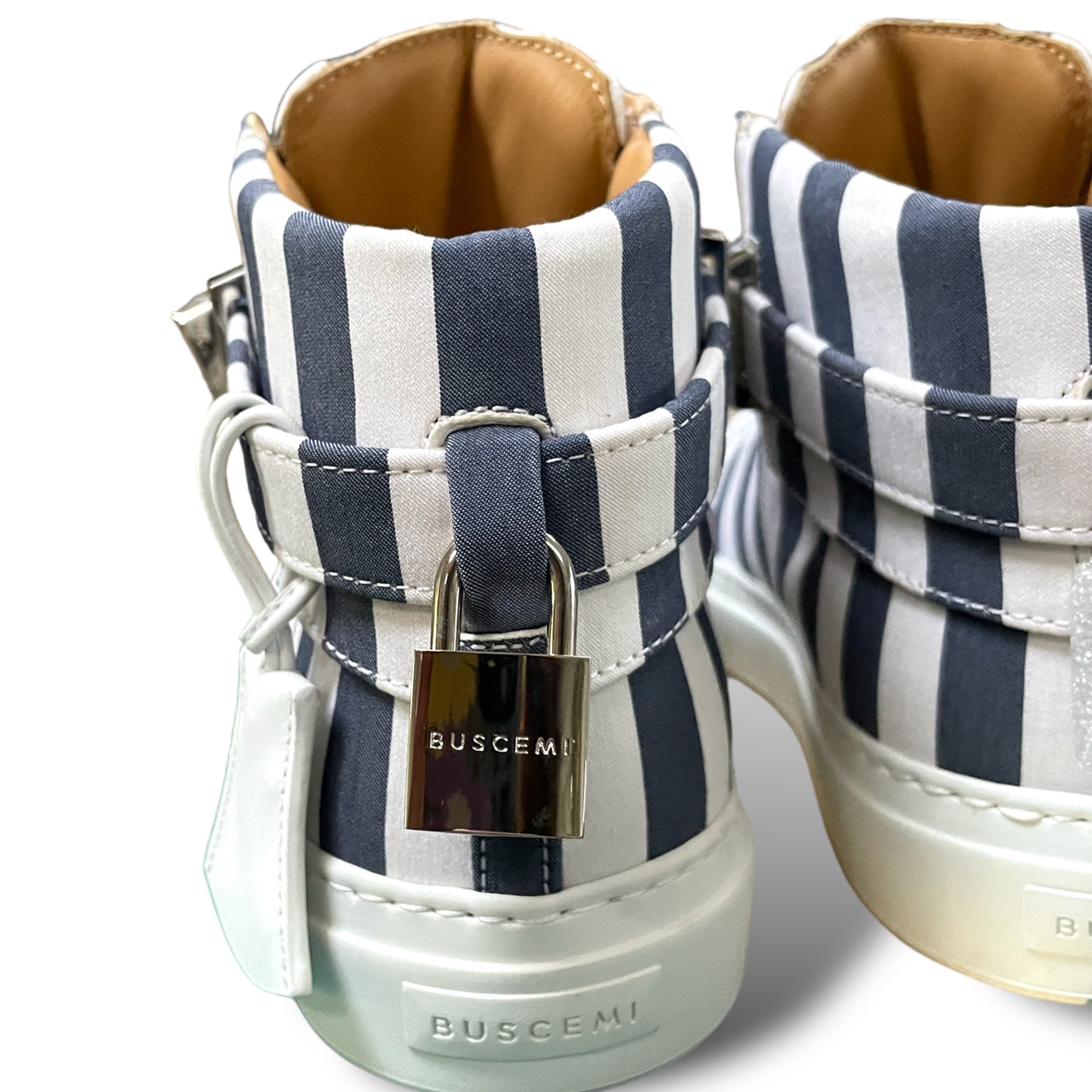 Buscemi Women’s Striped Italian Jacquard Canvas High-Tops / Silver-Tone Hardware