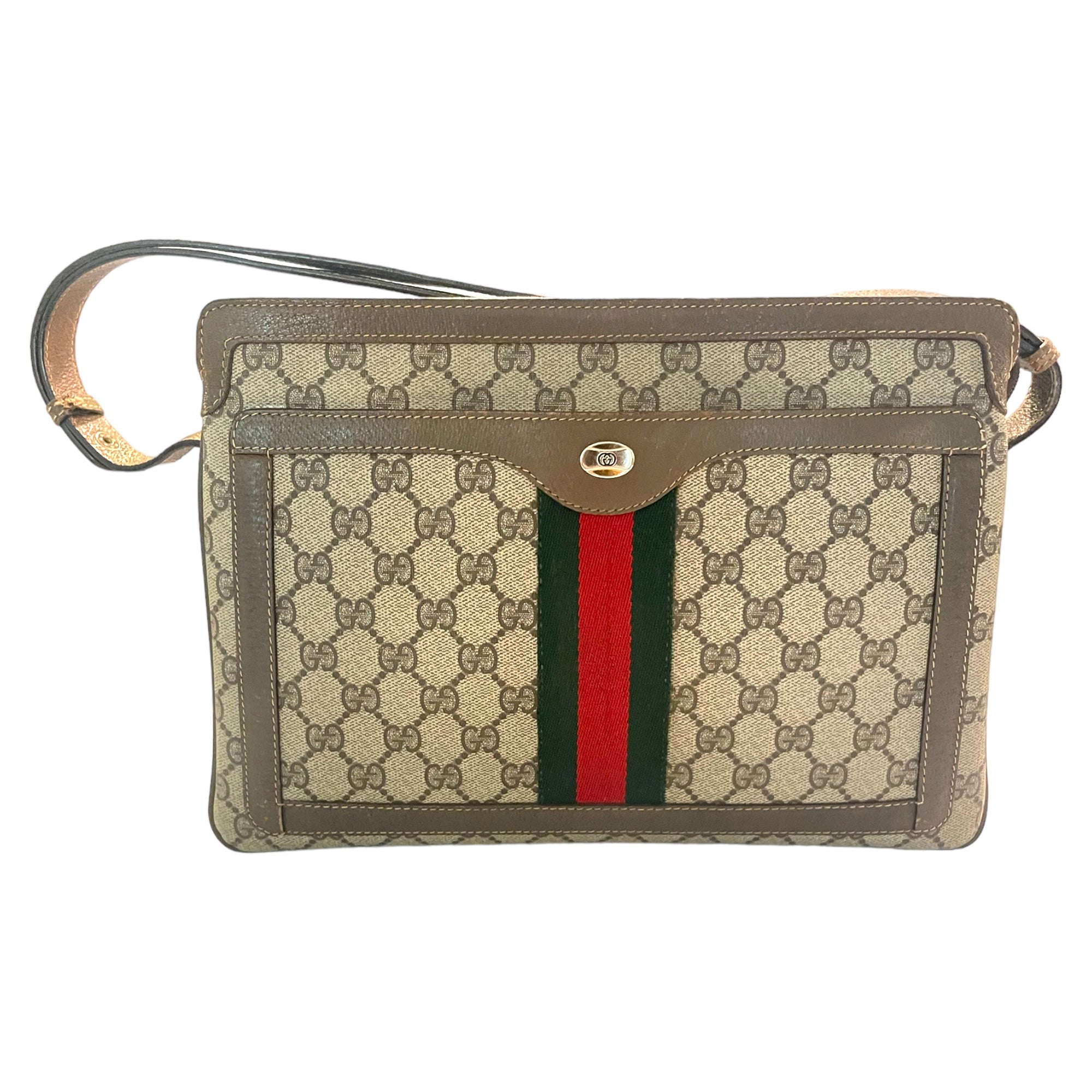 GUCCI Ophidia Vintage Accordion Shoulder Bag