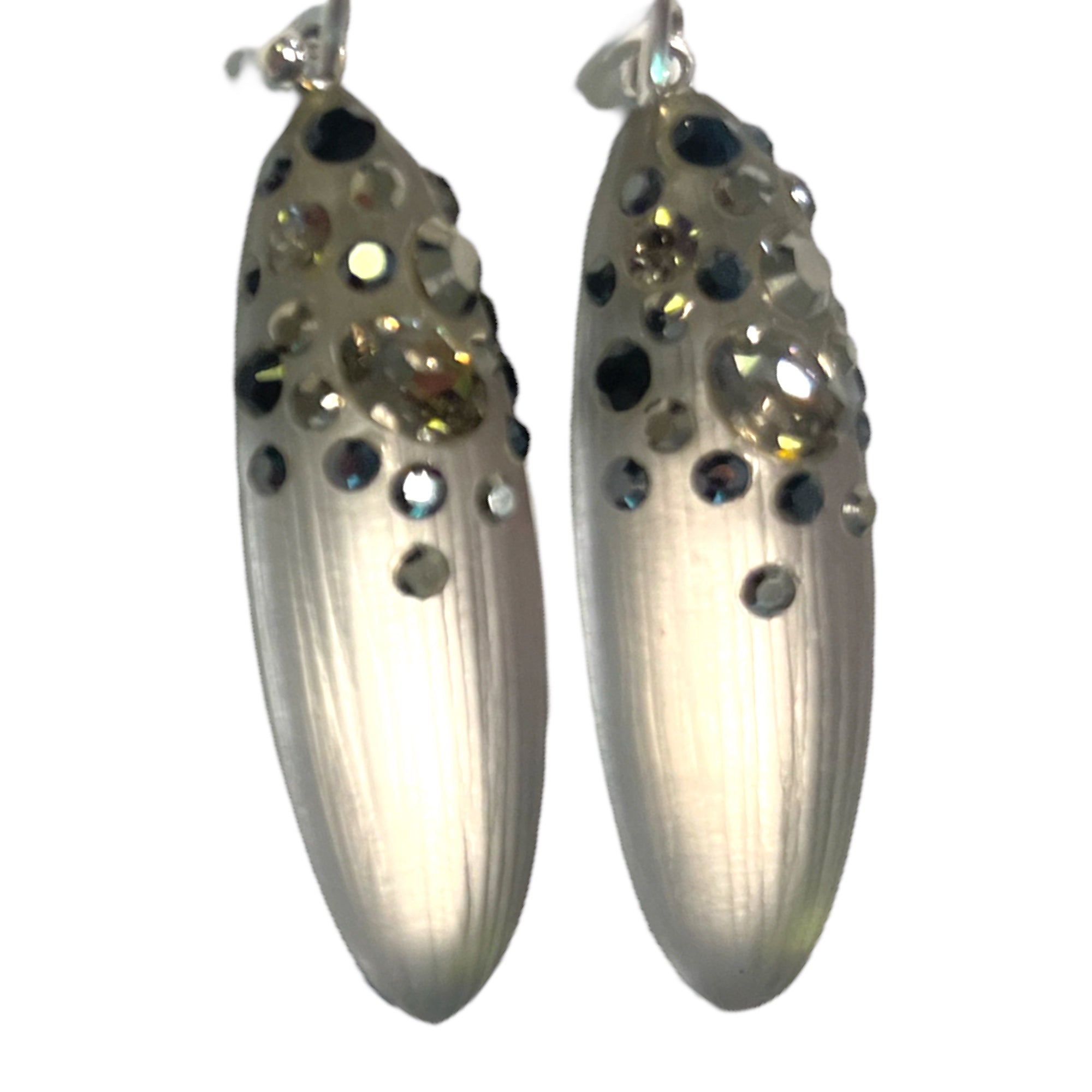 ALEXIS BITTAR Hand Carved Lucite Crystal Encrusted Drop EARRINGS