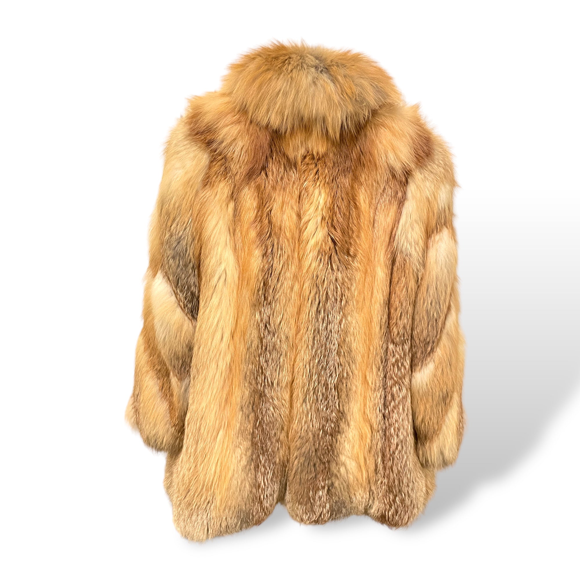 STUNNING Custom Made RED Fox Fur Coat |Size:8| Made in Hong Kong