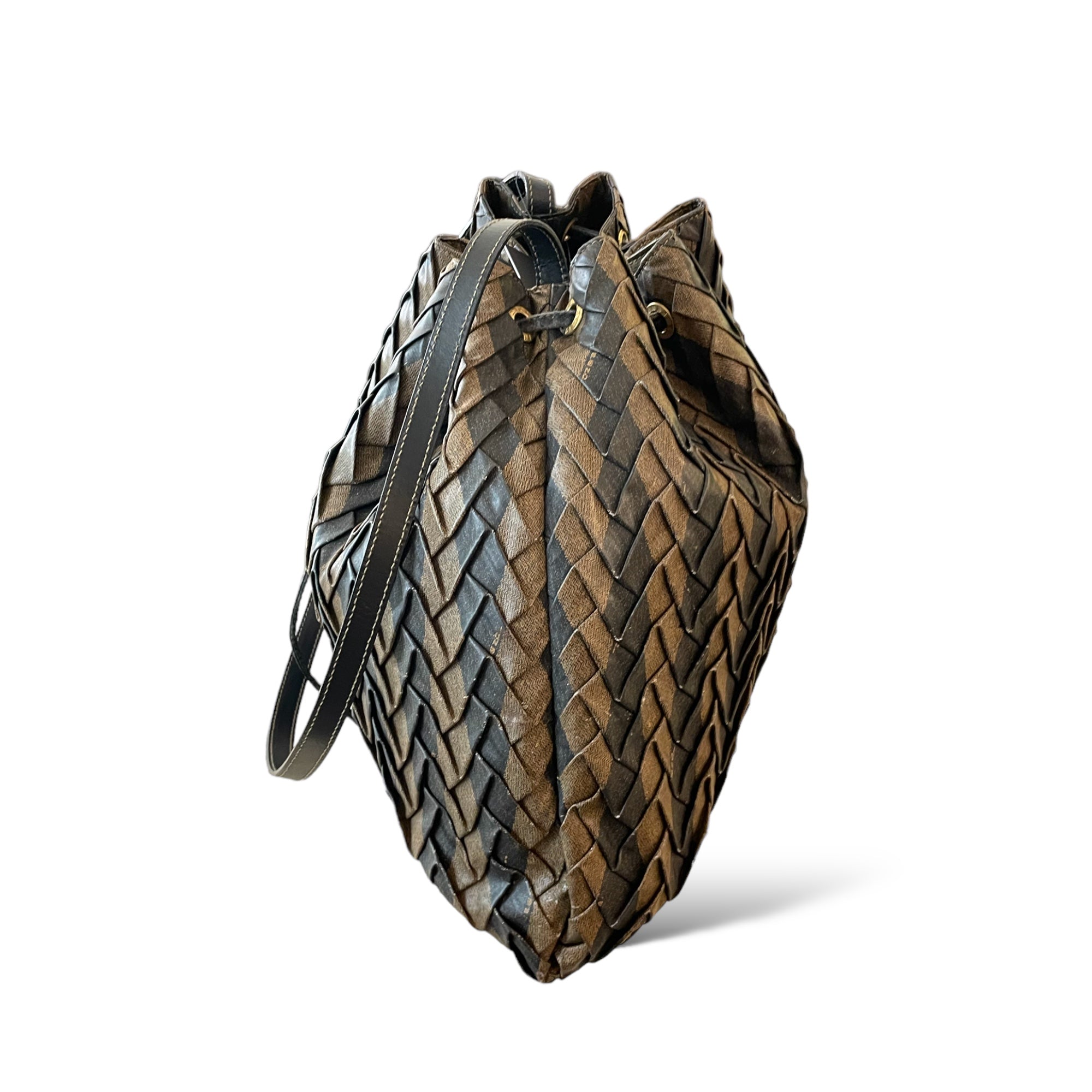 FENDI Vintage Pequin Woven Design Crossbody/Sling/Shoulder Bag