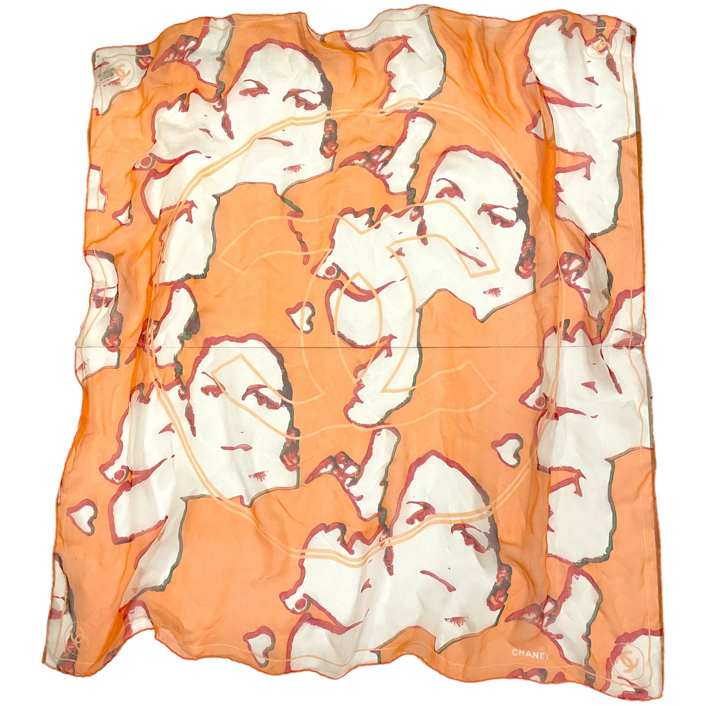 CHANEL Gabrielle CC Logo Silk Scarf |33” x33”|