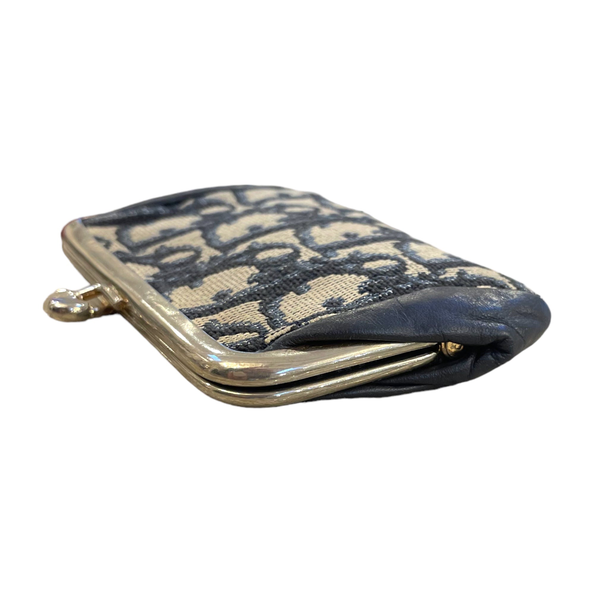 CHRISTIAN DIOR Classic Blue Diorissimo RARE😍 Vintage Kiss Lock Coin Purse