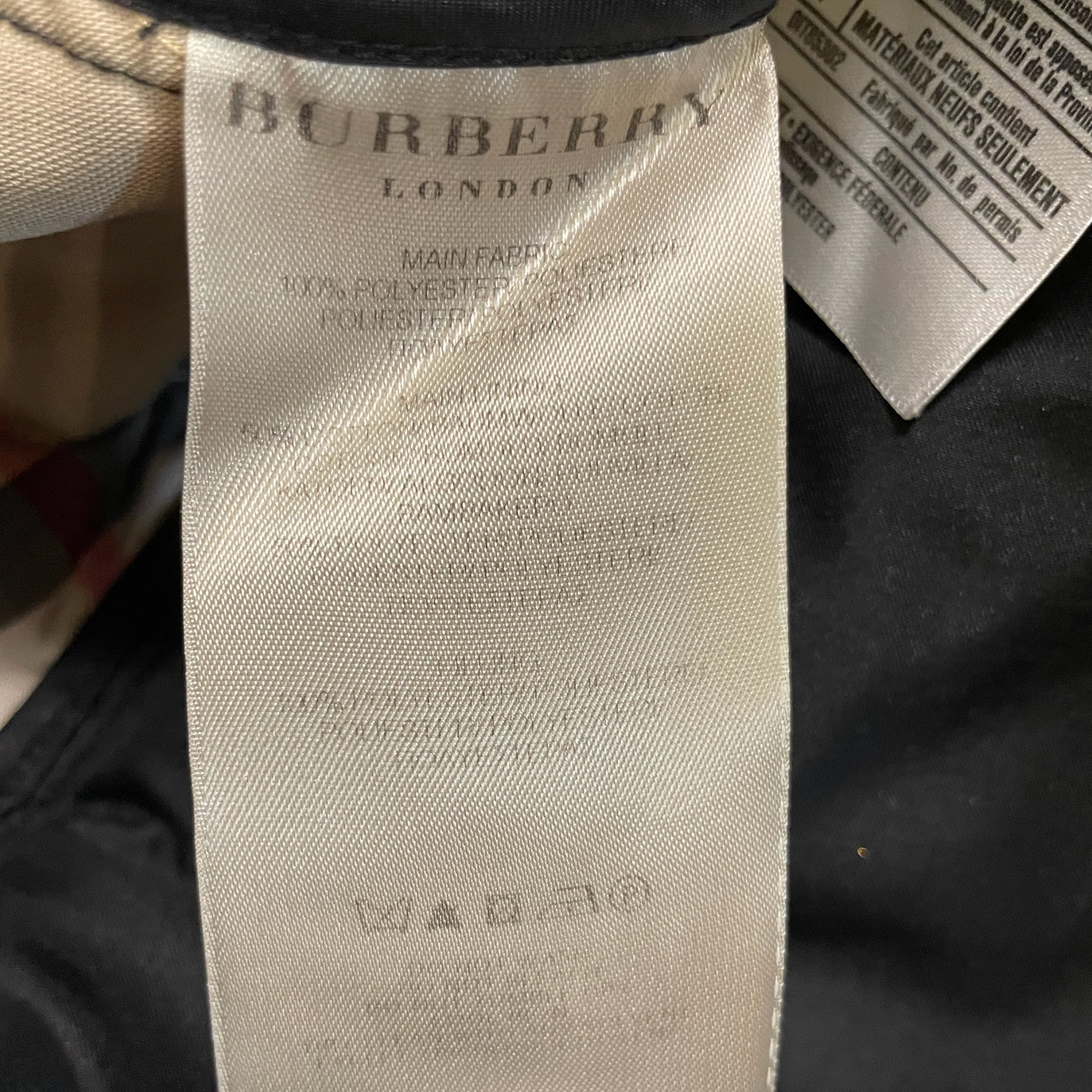 BURBERRY LONDON Black Quilted Check Lined Swing Coat |Size: M|