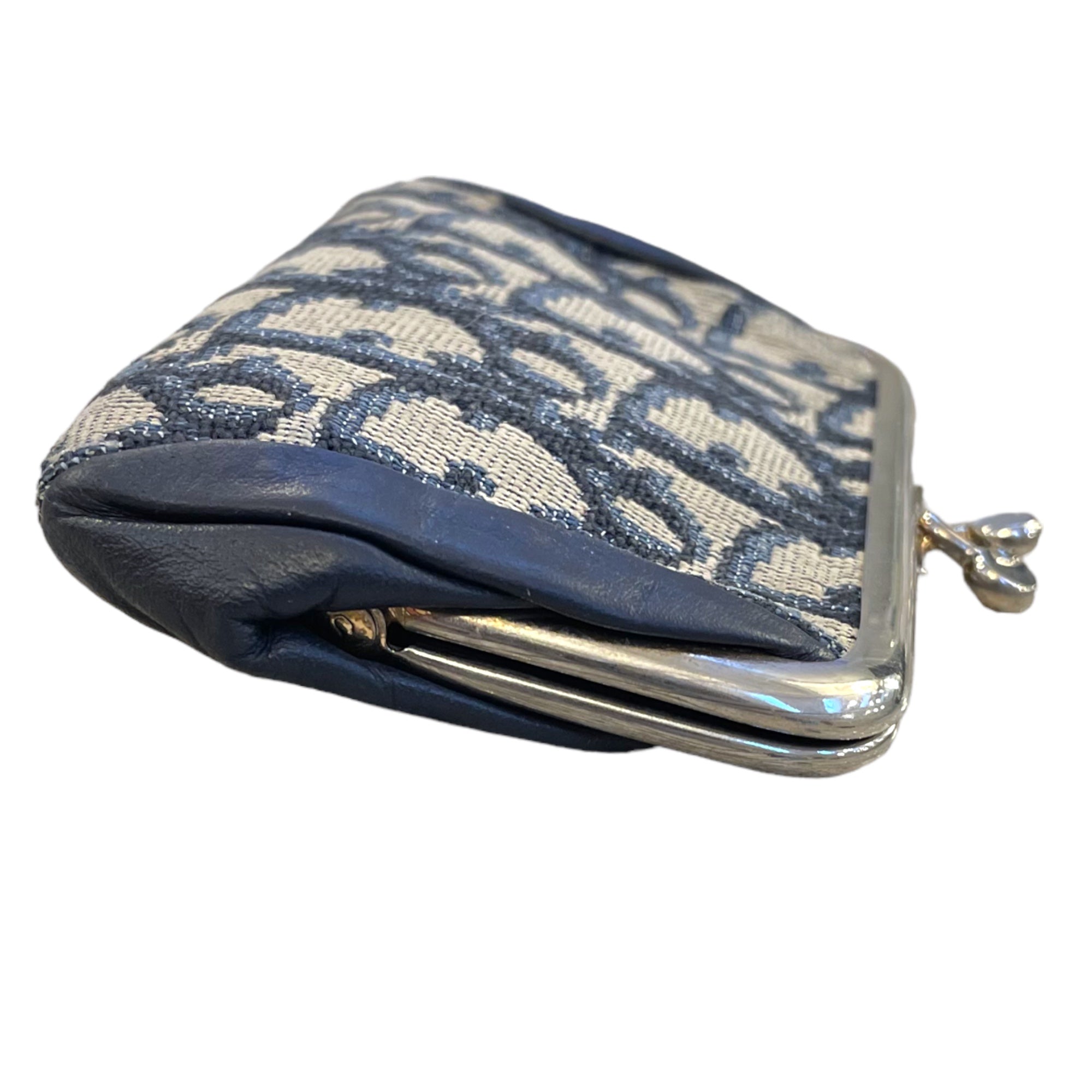 CHRISTIAN DIOR Classic Blue Diorissimo RARE😍 Vintage Kiss Lock Coin Purse