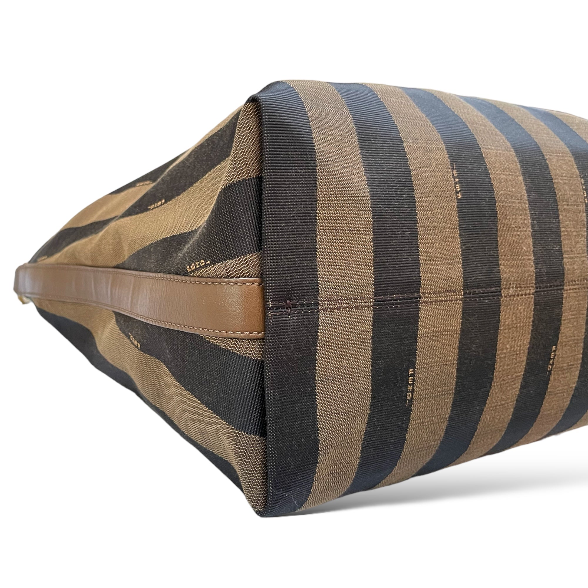 FENDI Large Pequin Striped Hobo Bag