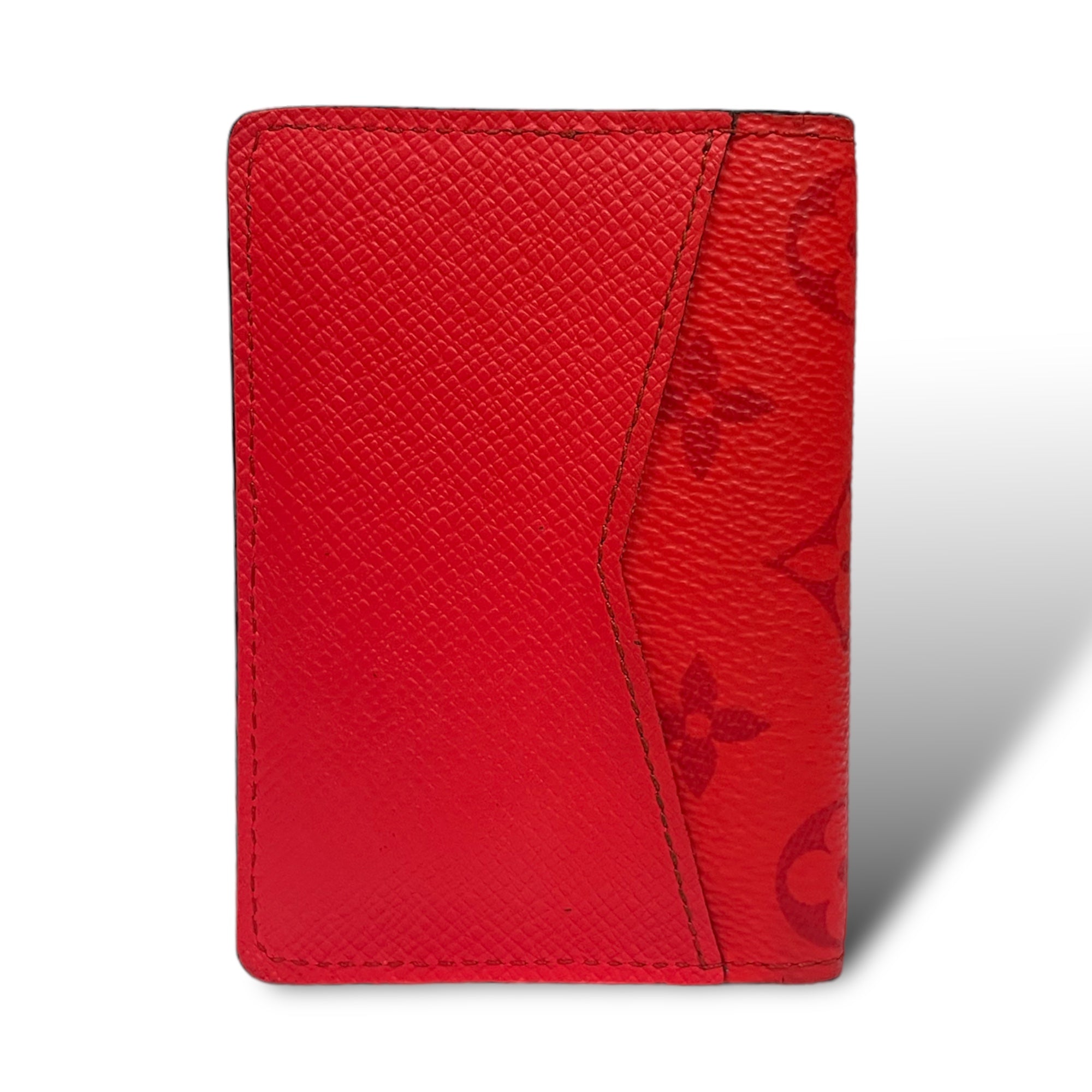 Louis Vuitton Fire Red Taigarama Monogram Pocket Organizer