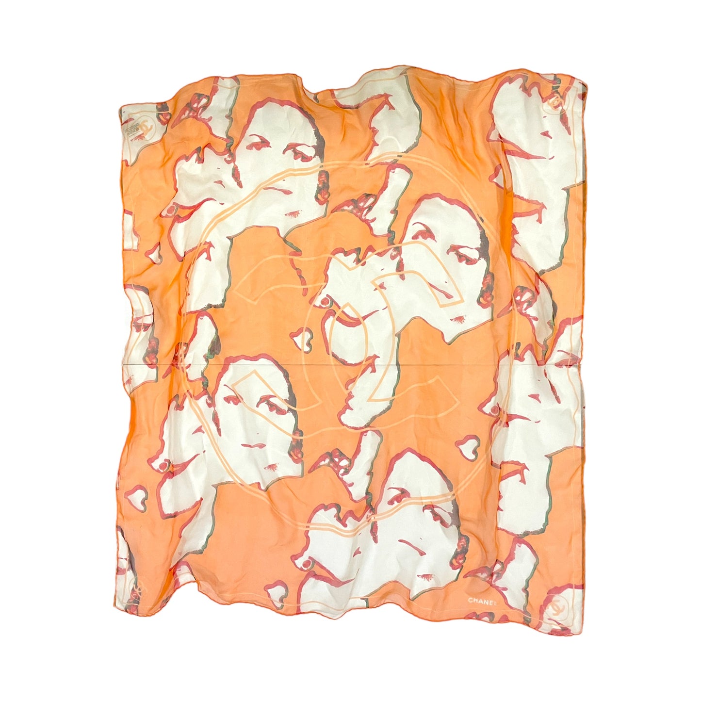 CHANEL Gabrielle CC Logo Silk Scarf |33” x33”|