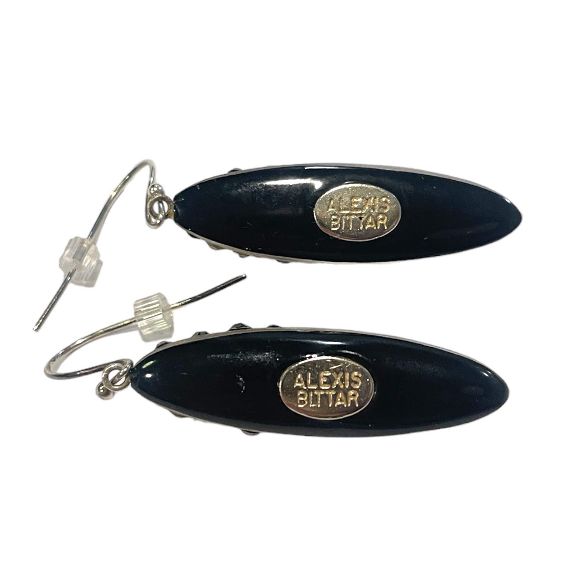 ALEXIS BITTAR Hand Carved Lucite Crystal Encrusted Drop EARRINGS