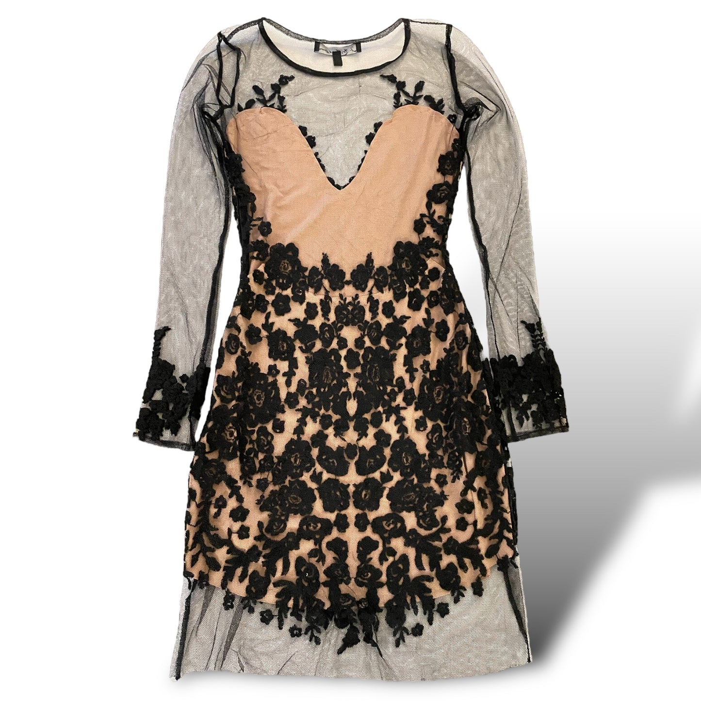 FOR LOVE & LEMONS Lace & Mesh Dress |Size: XS|